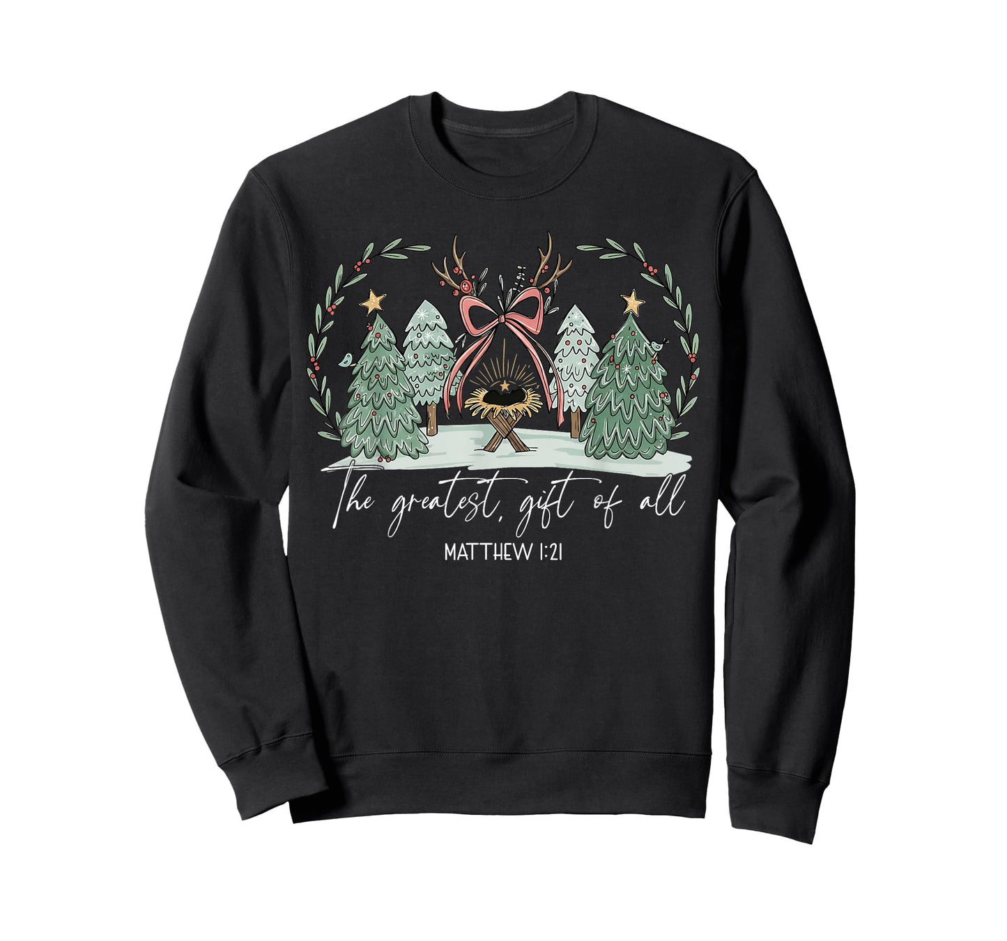 The Greatest Gift for All Christmas Nativity Jesus Christian T-Shirt