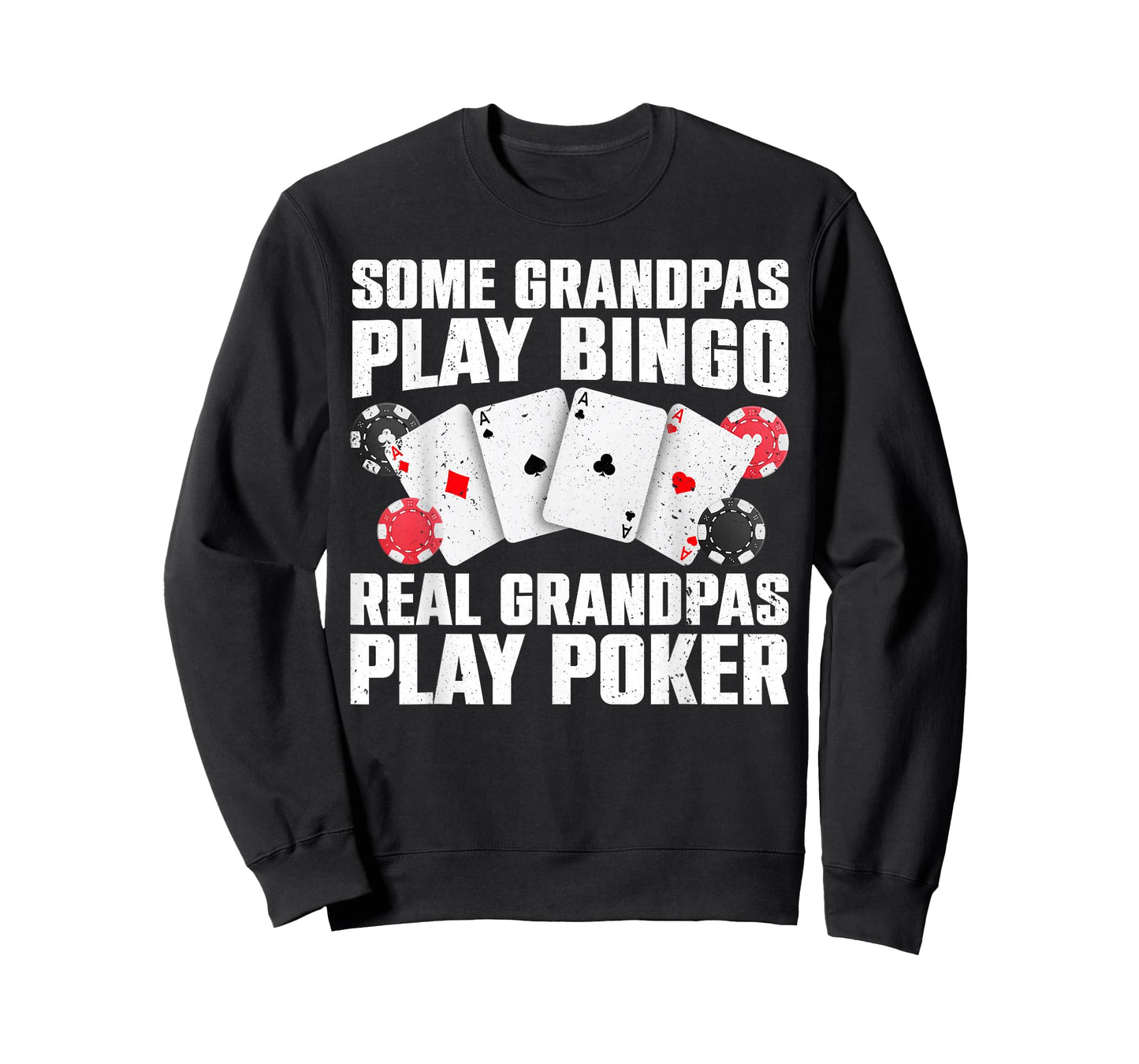 Cool Poker Design for Grandpa Men Casino Lover Poker Player T-Shirt