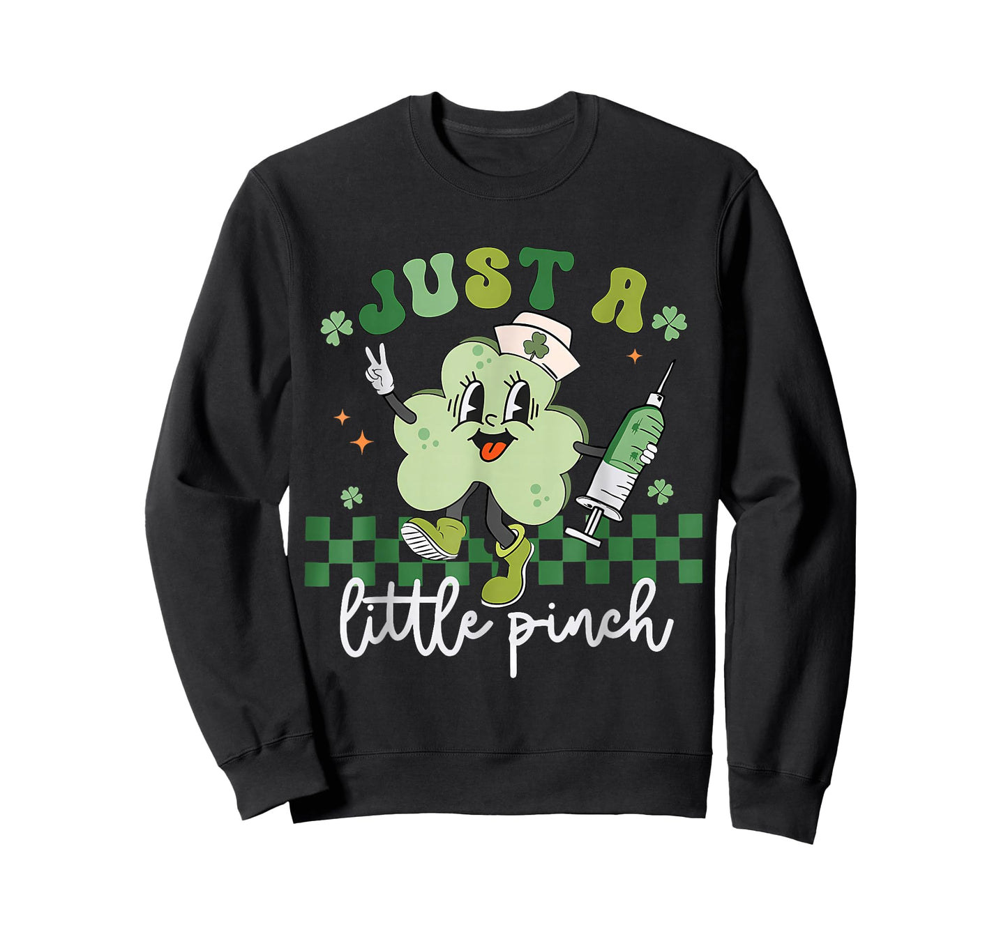 Just A Little Pinch Nurse St Patrick's Day Shamrock Irish T-Shirt