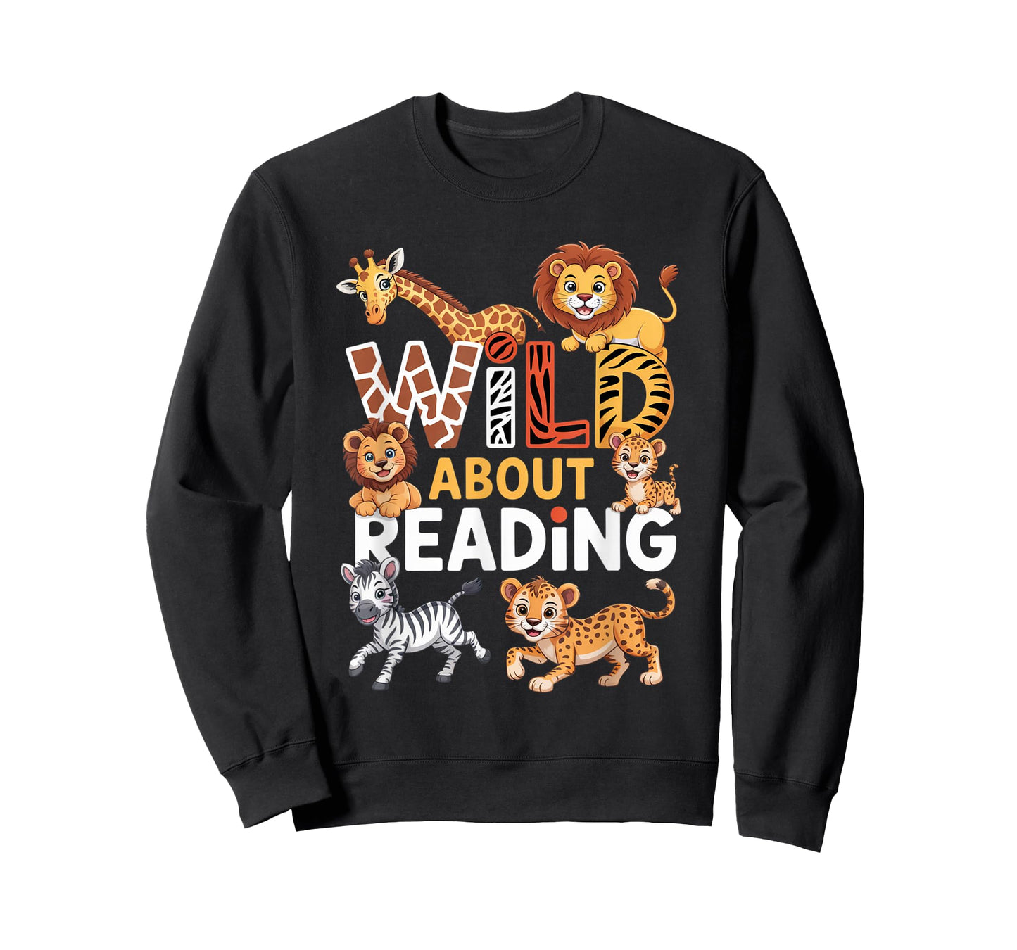 Zoo Animals Wild About Reading Books Reader Lover Librarian T-Shirt