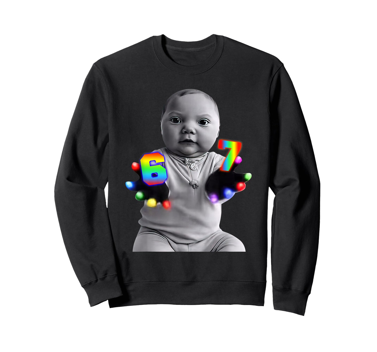 Ai Baby Gloves Led 67 Six Seven Brainrot Meme Gen Z T-Shirt