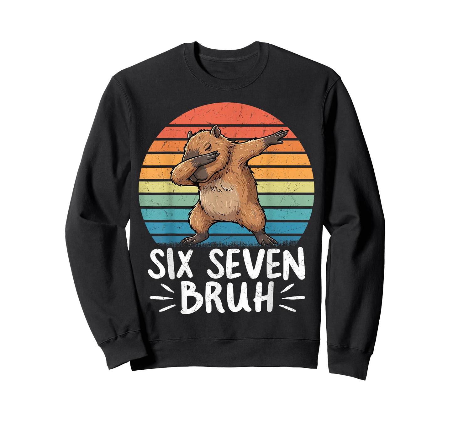 Six Seven Bruh 67 Meme Capybara Funny Capybara for Kids Boys T-Shirt