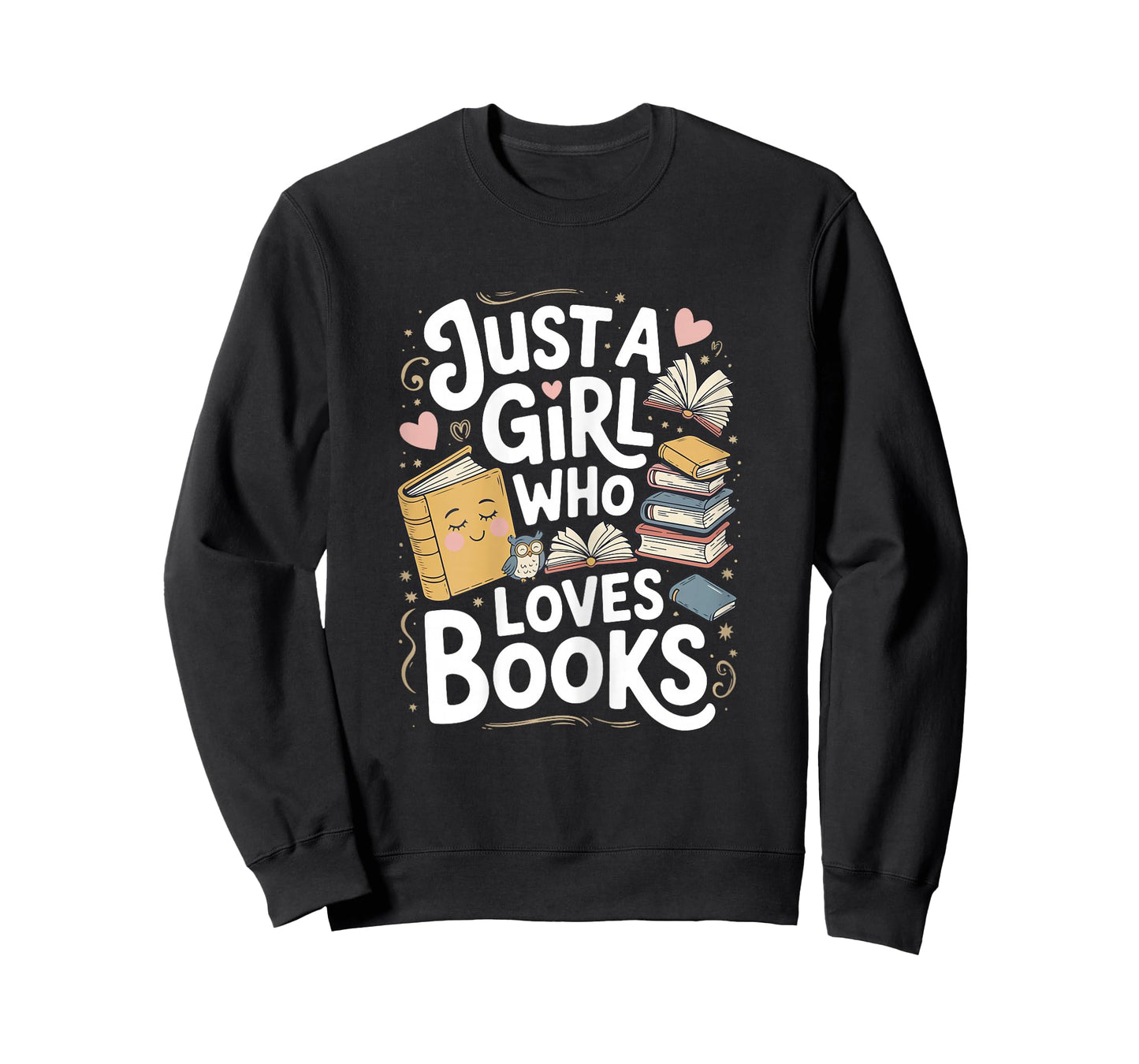 Just a Girl Who Loves Books Bookish Readers Book Lover Girls T-Shirt