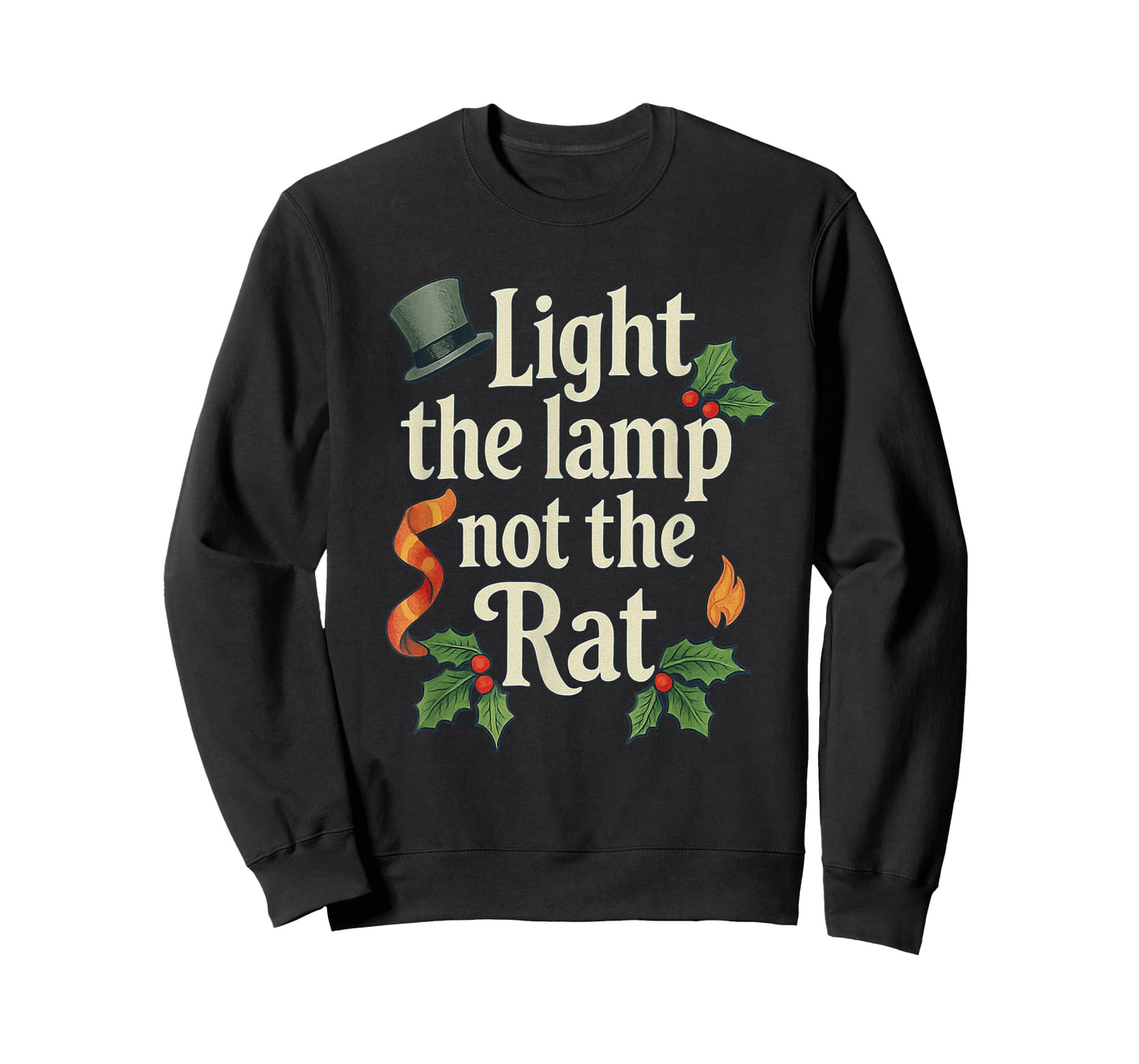 Light The Lamp Not The Rat Funny Christmas Matching Family T-Shirt