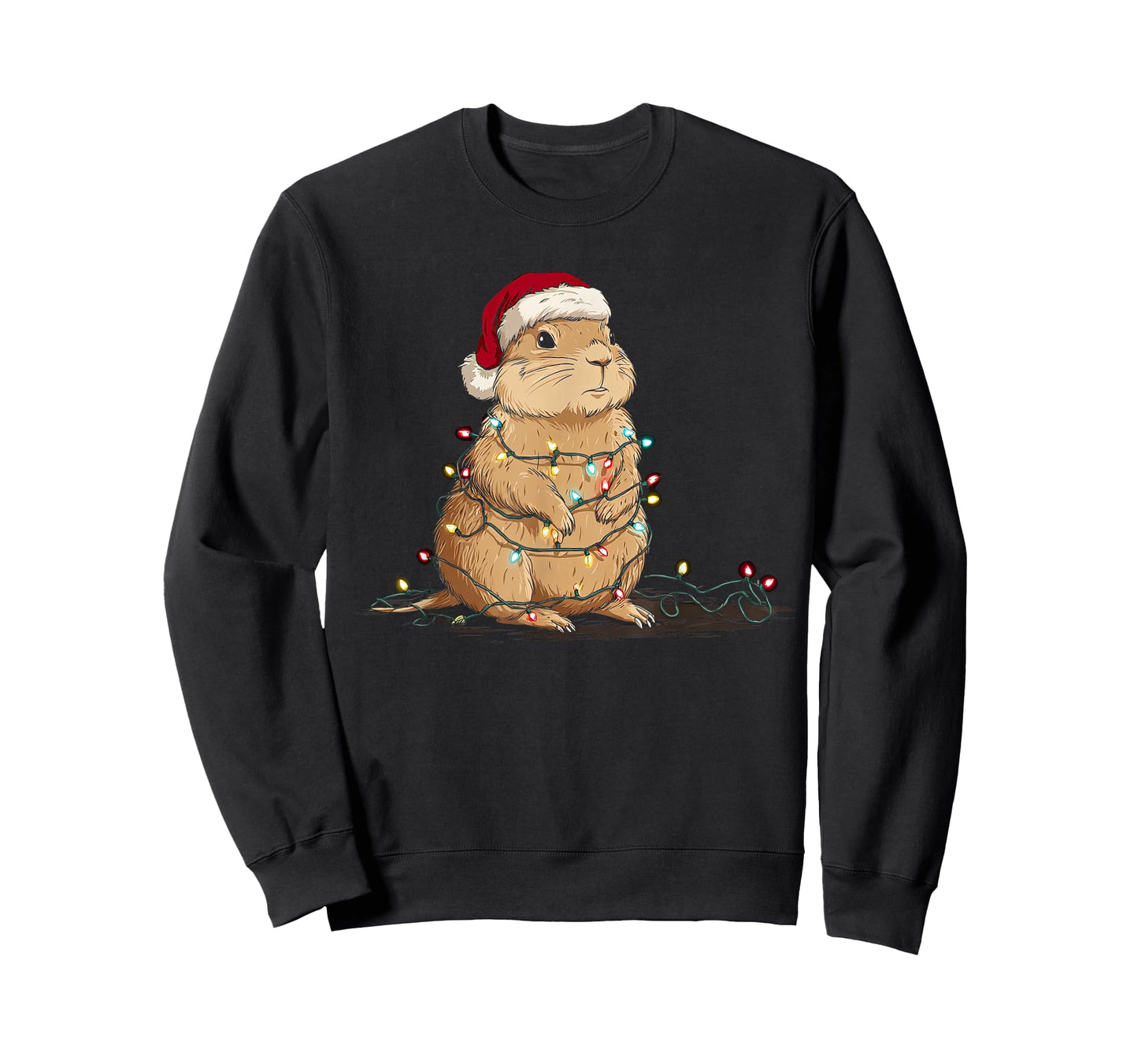 Funny Prairie Dog Christmas Graphics Animal Lights Lover T-Shirt