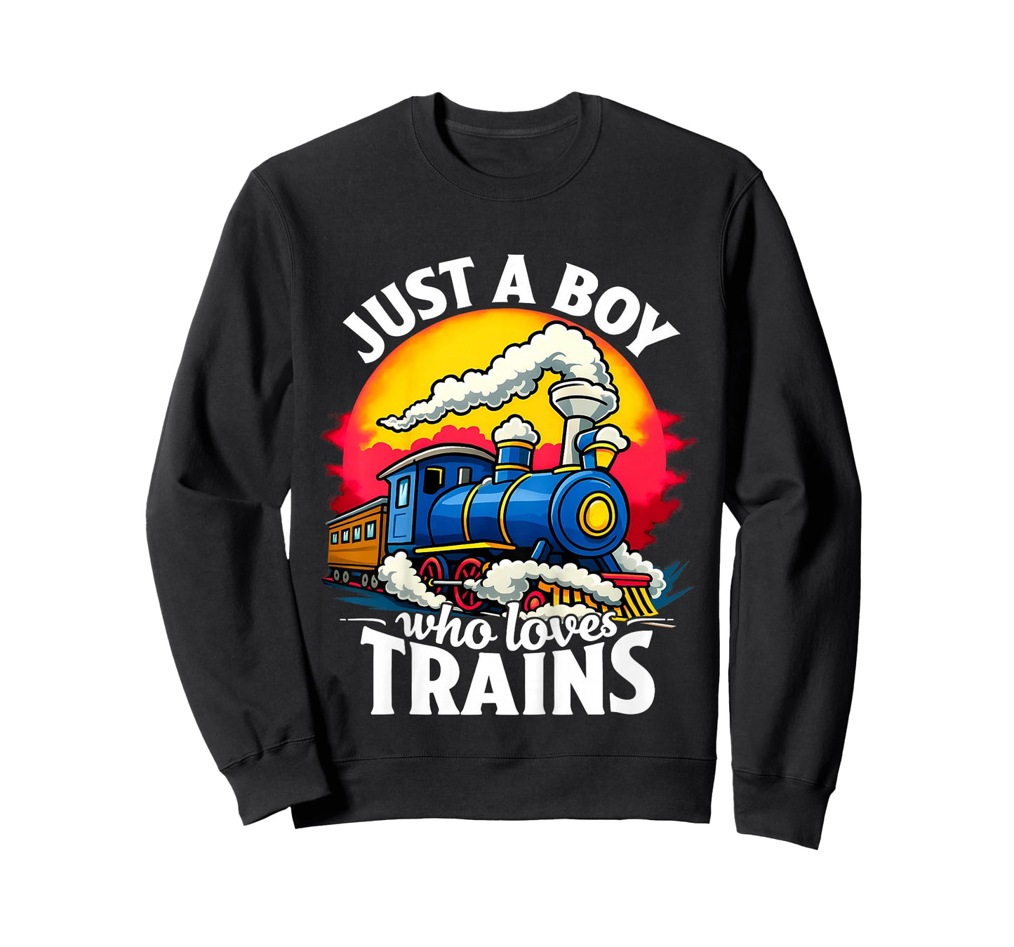 Kids Just A Boy Who Loves Trains Cute Train Lover Kids Toddler T-Shirt