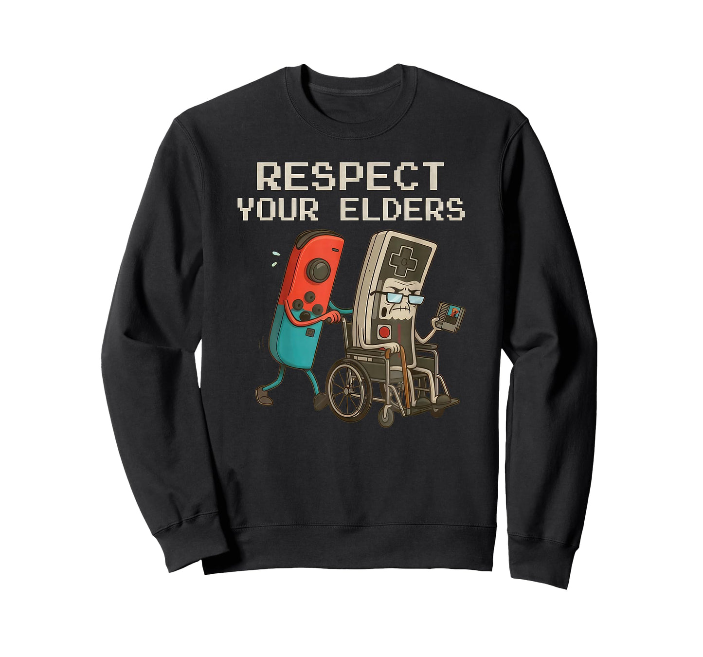 Respect Your Elders Gaming Control Retro Funny Gamer T-Shirt
