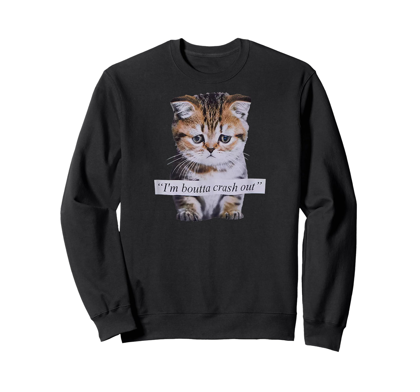 I'm Boutta Crash Out Funny Sarcasm Quotes Meme Cat Humorous T-Shirt