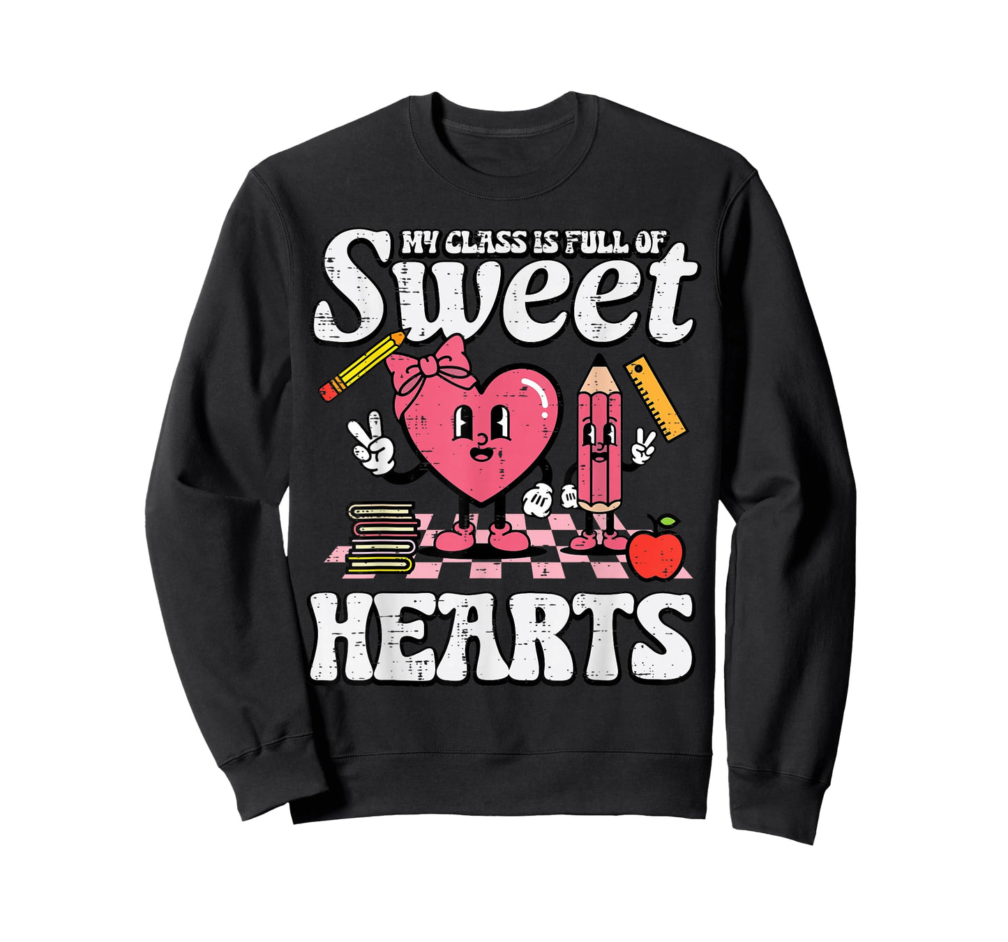 Valentines Day Teacher Class Full Sweet Hearts Women Men T-Shirt