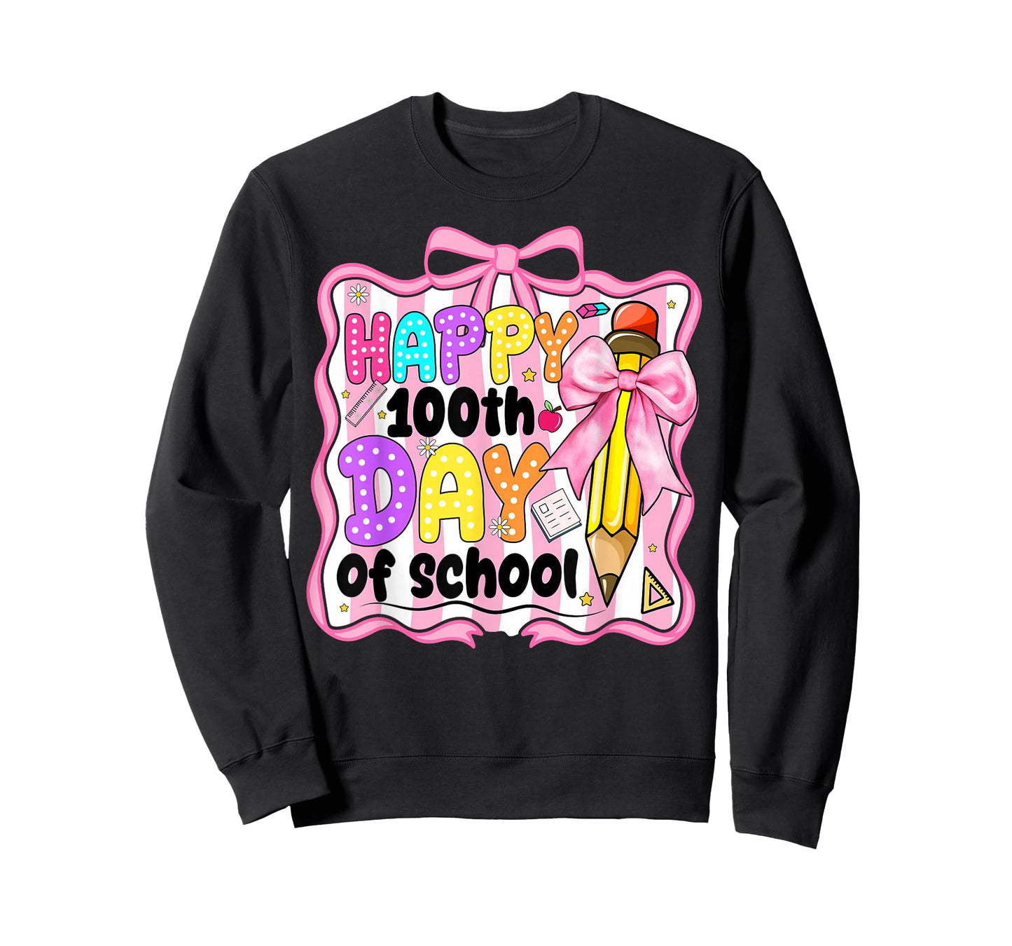 Happy 100th Day of School Preppy Girls 100 Days of School T-Shirt