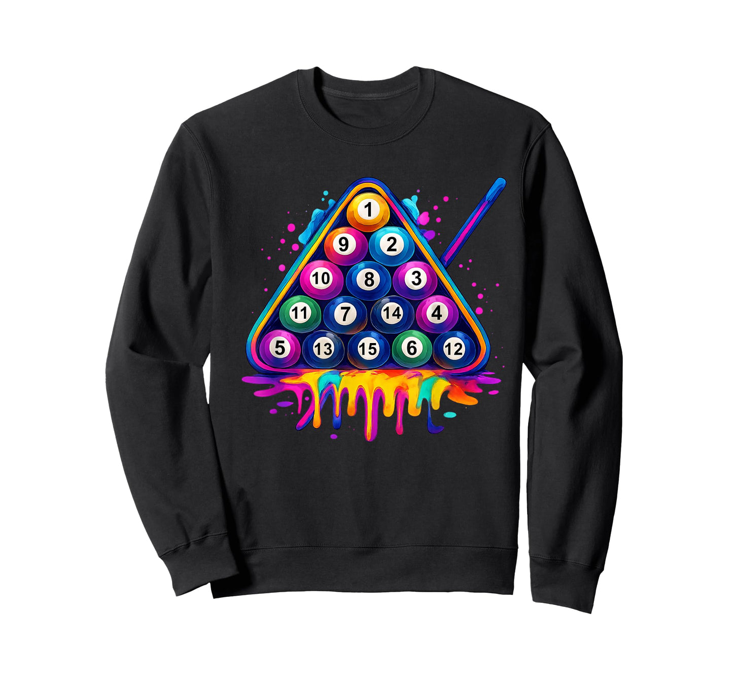 Dripping Billiard 8 Balls Pool Player Billiards Men Women T-Shirt