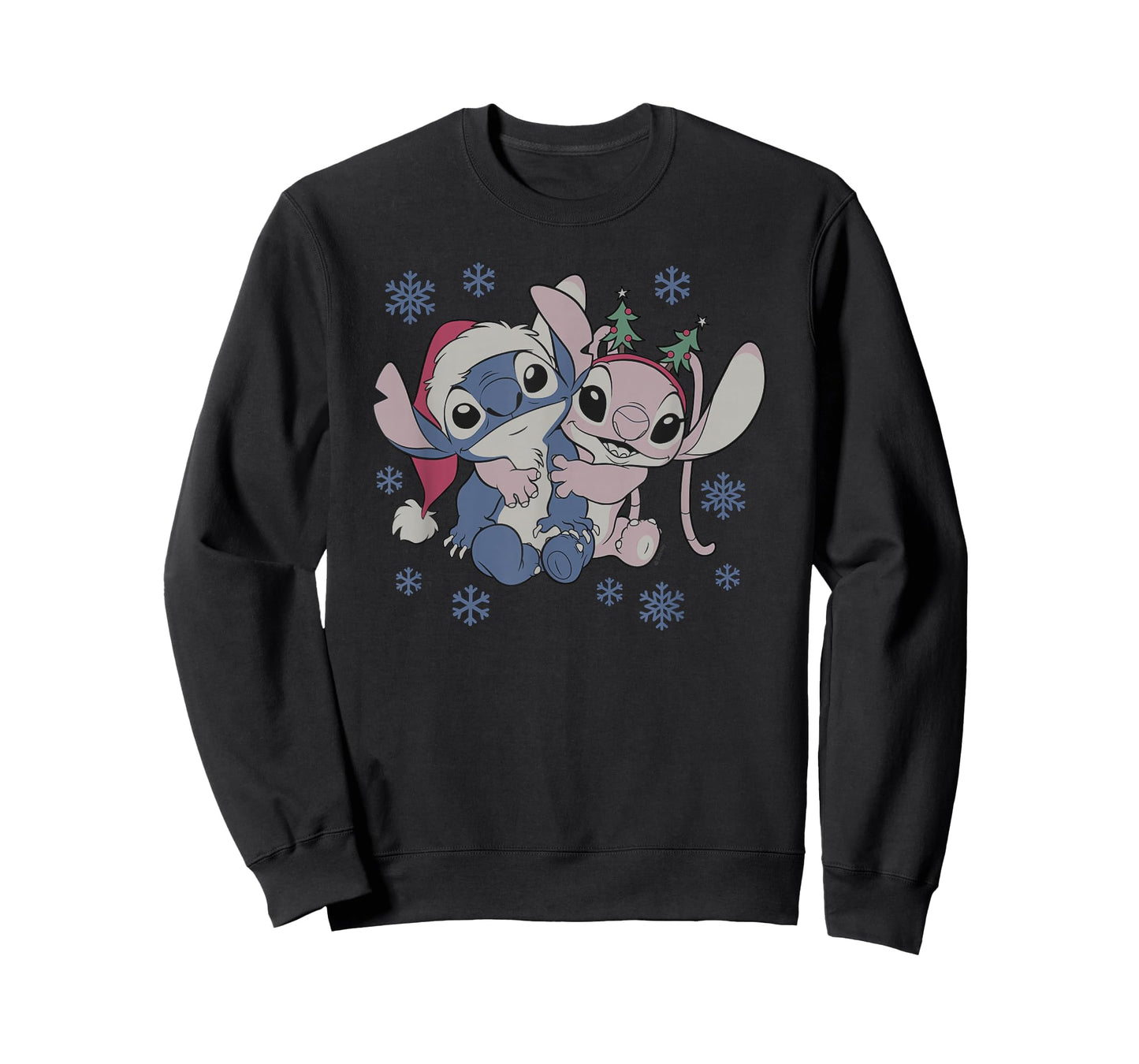 Disney Lilo & Stitch Christmas Angel and Stitch Winter Love T-Shirt