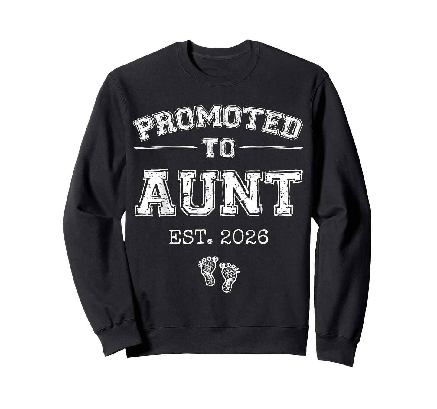 Promoted to Aunt Est 2026 Varsity First Time Auntie to Be T-Shirt