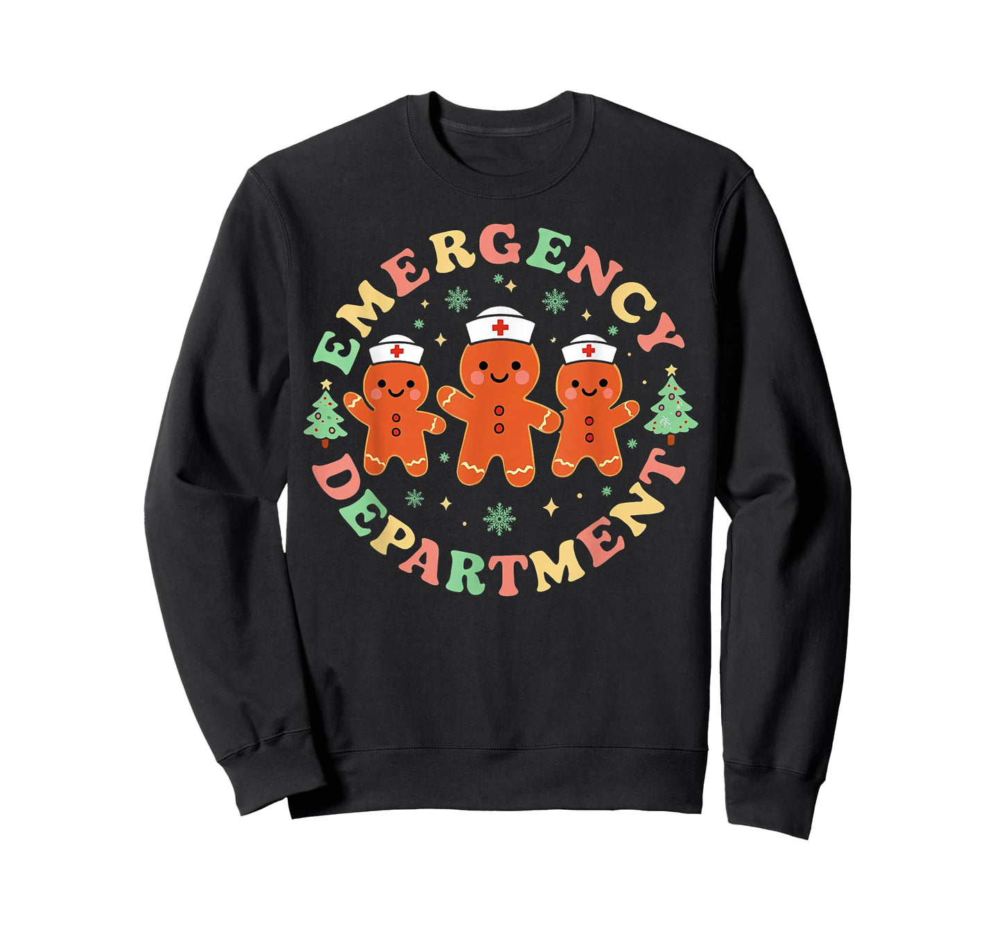 Emergency Department Gingerbread Nurse Christmas ER Holiday T-Shirt