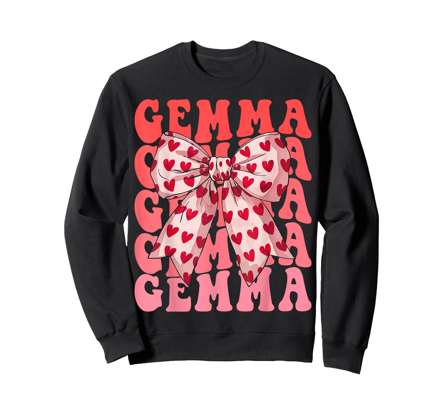 Coquette Bow Gemma Name Aesthetic Women Mothers Day Design T-Shirt