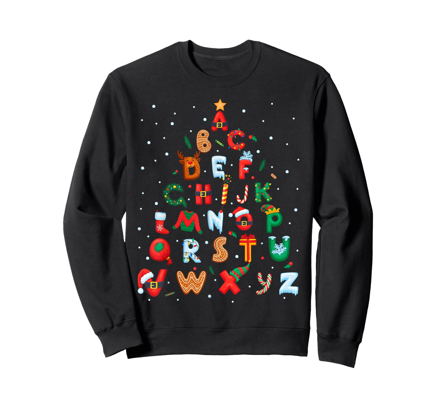 ABCs Learning Kindergarten Teacher Funny Christmas Alphabet T-Shirt