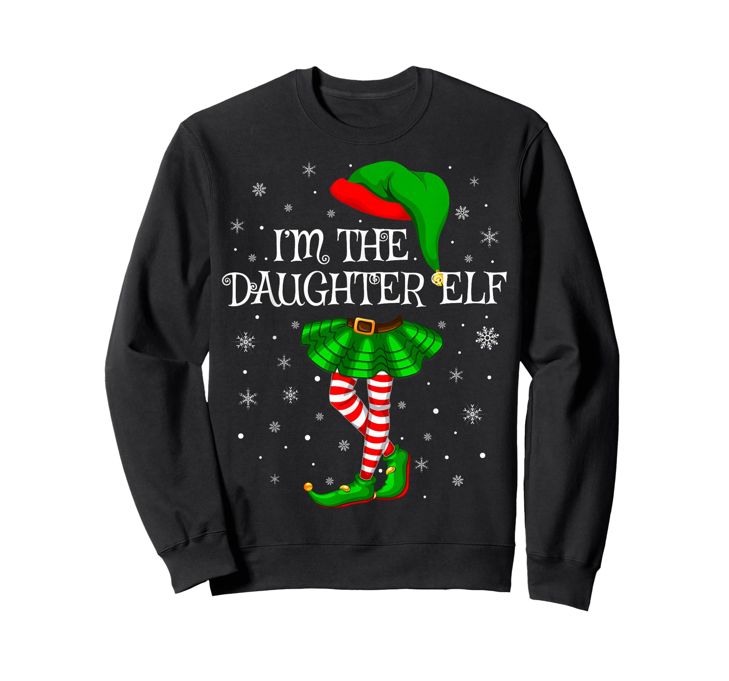 Daughter Elf Christmas Family Group Women Girls Xmas Pajama T-Shirt