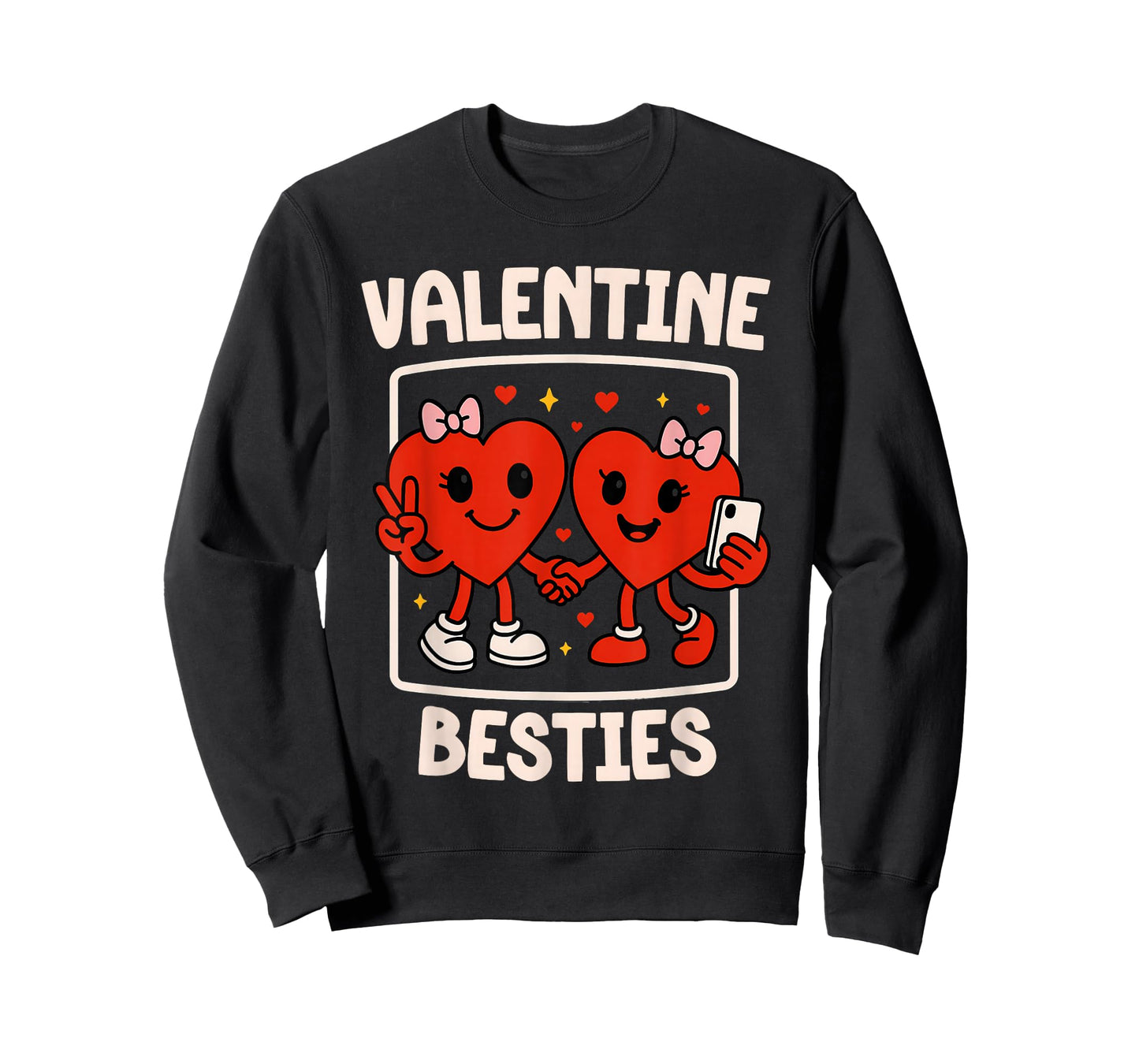 Valentine Twinning with My Bestie Friends Matching Girls T-Shirt