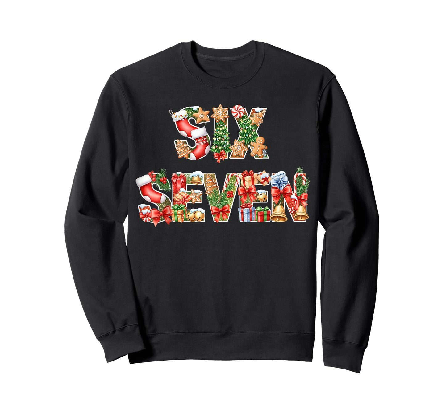 Six Seven Christmas Meme 67 Funny Holiday Men Women Kid Boys T-Shirt