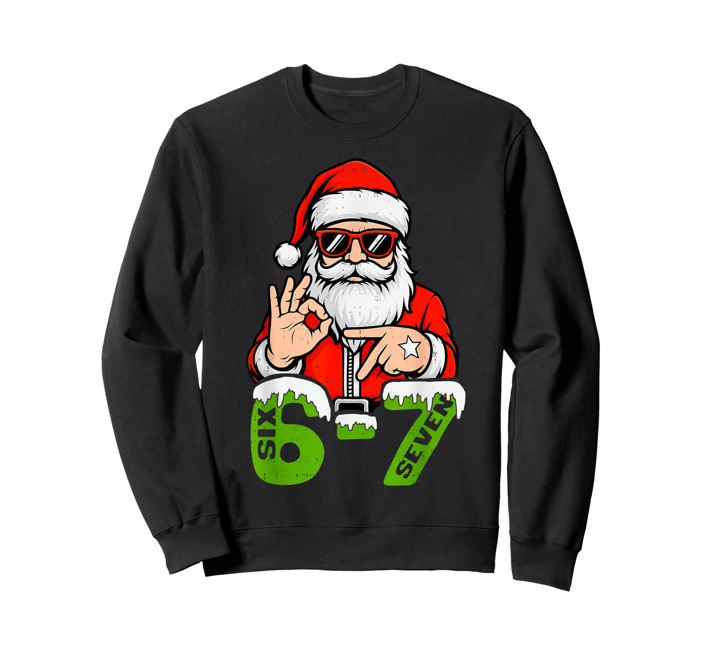 67 Meme Six Seven Santa Funny Christmas Gen Z Alpha Meme Boy T-Shirt