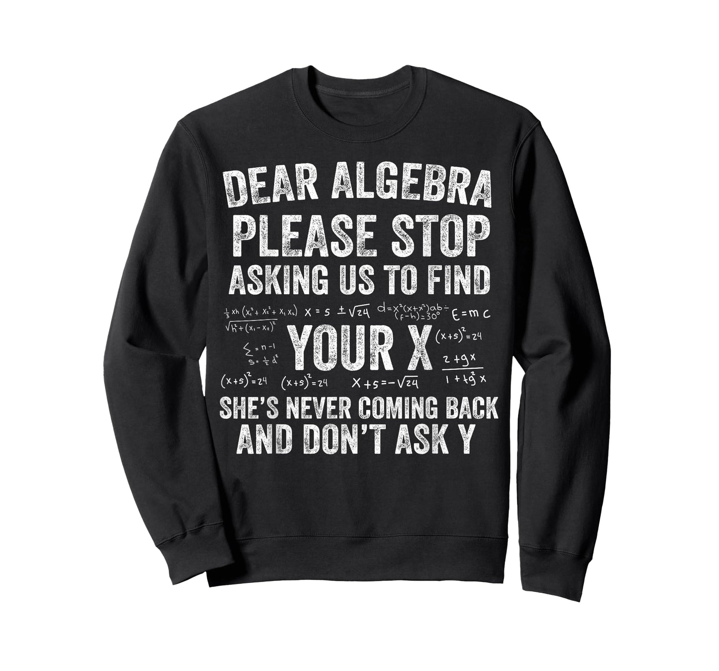 Dear Algebra Stop Asking to Find Your X Funny Math T-Shirt