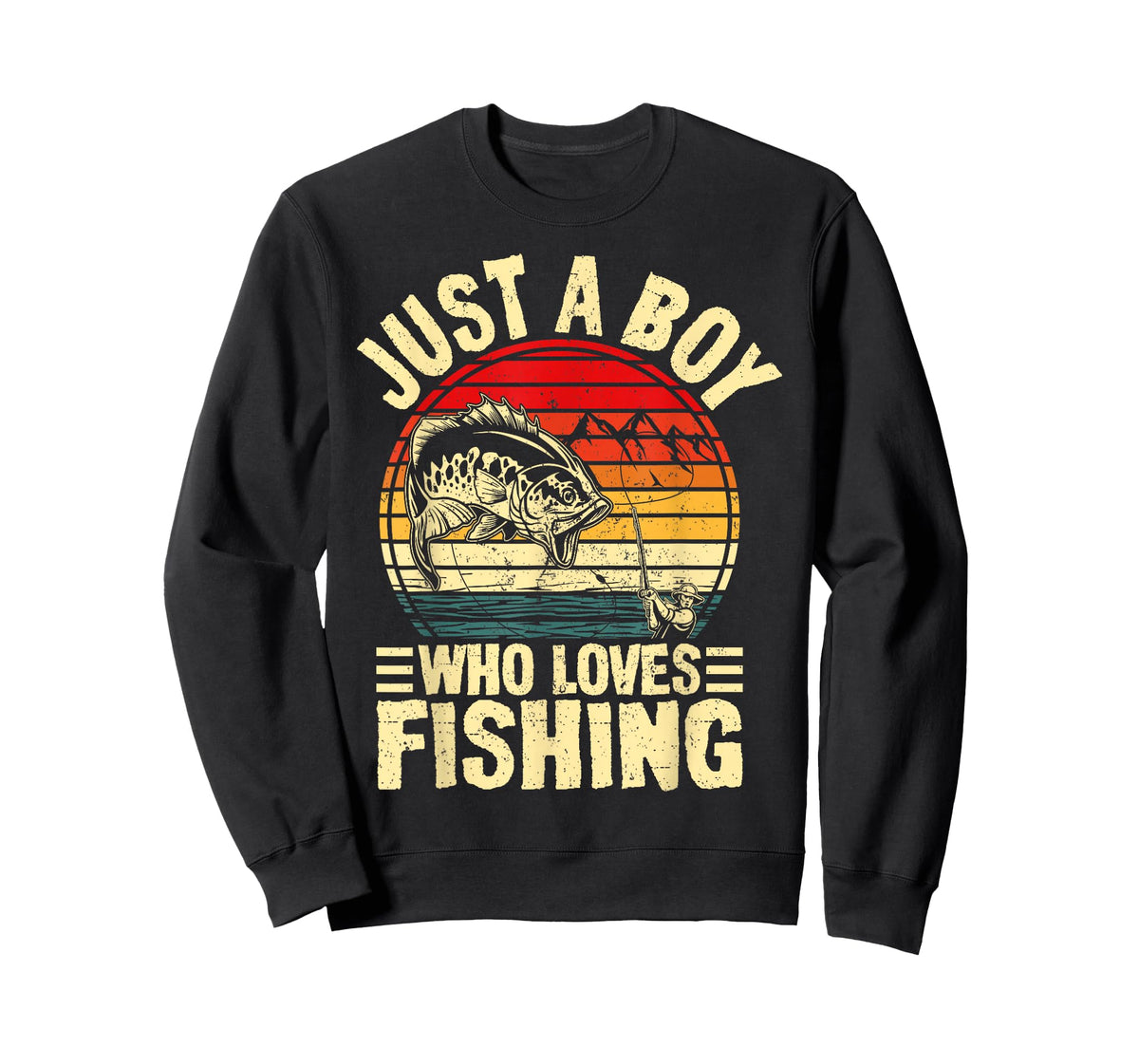Funny Fishing Jokes Boys Fisherman Bass Fish Vintage T-Shirt