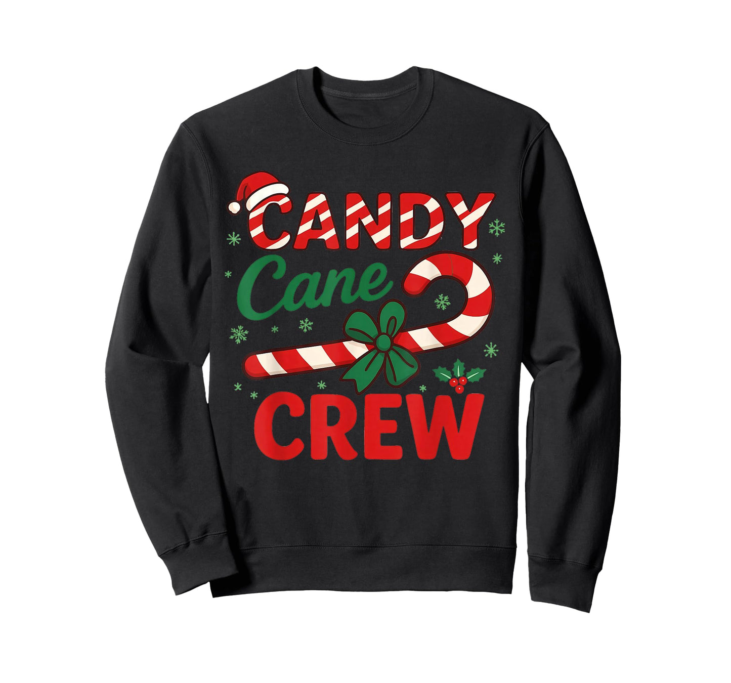 Candy Cane Crew - Funny Christmas Holiday Men Women T-Shirt