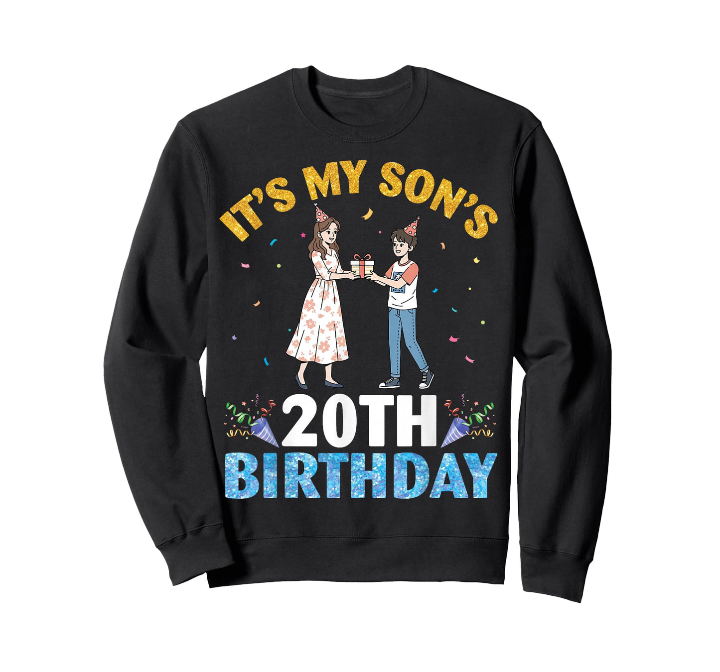 It's My Son's 20th Birthday Happy 20 Years Old Boy with Mom T-Shirt