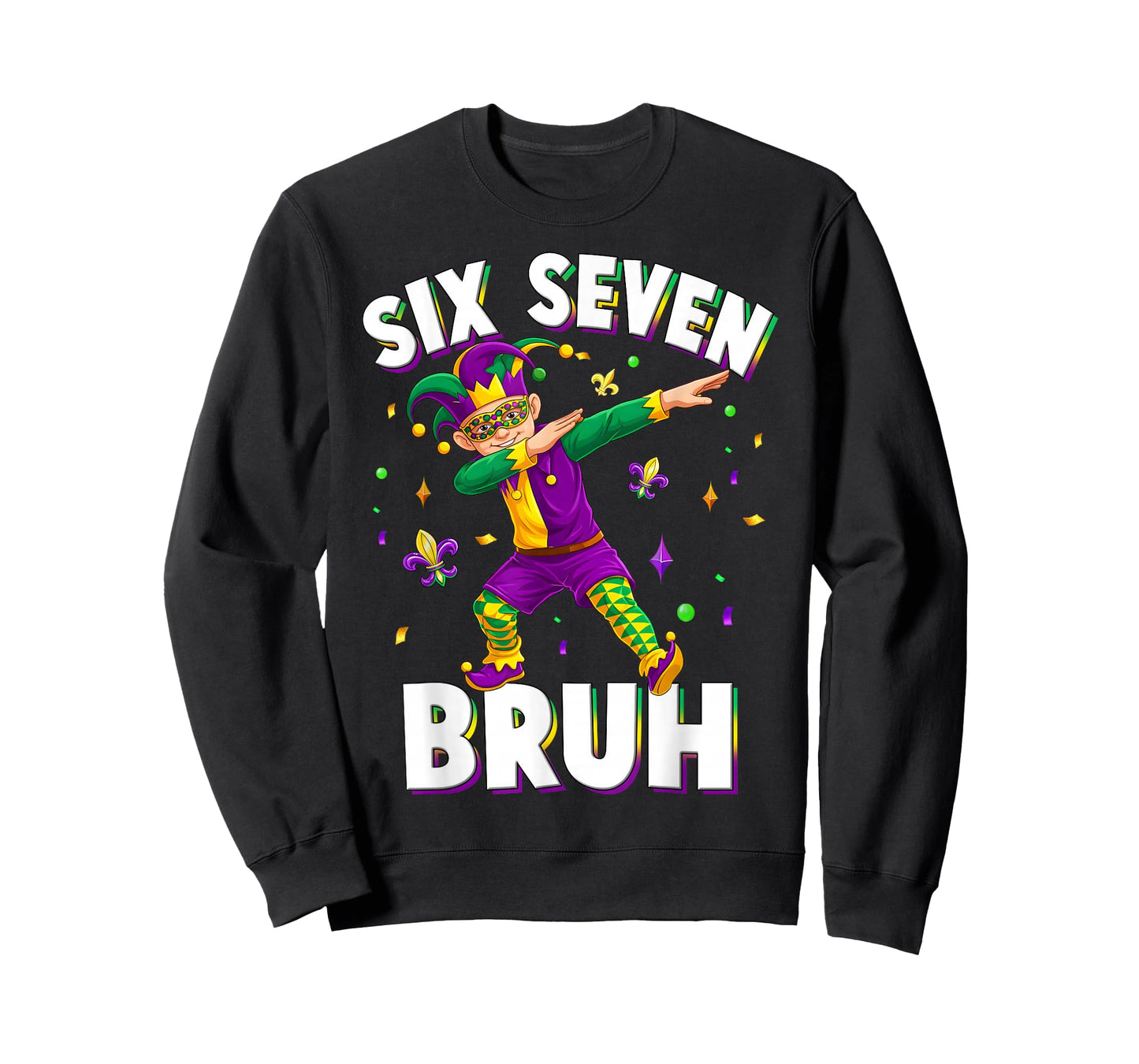 Six Seven Mardi Gras Jester 67 Meme Carnival 6 7 Kids Boys T-Shirt