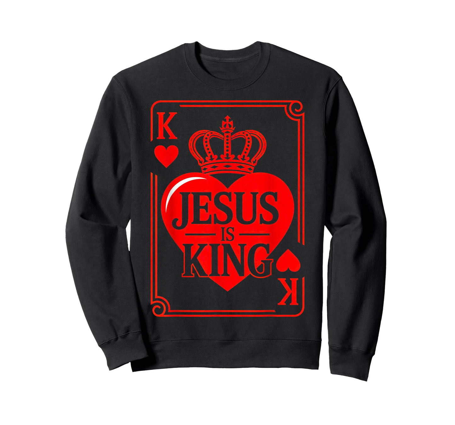 Jesus is King Christian Valentine K Heart Card God Faith T-Shirt