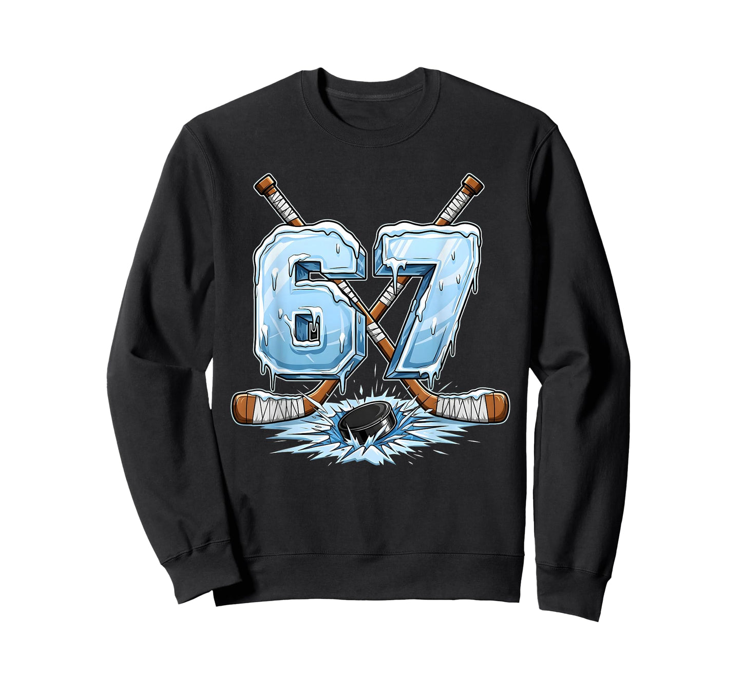 67 Hockey Drip Number Funny Meme Style Boys Graphics T-Shirt