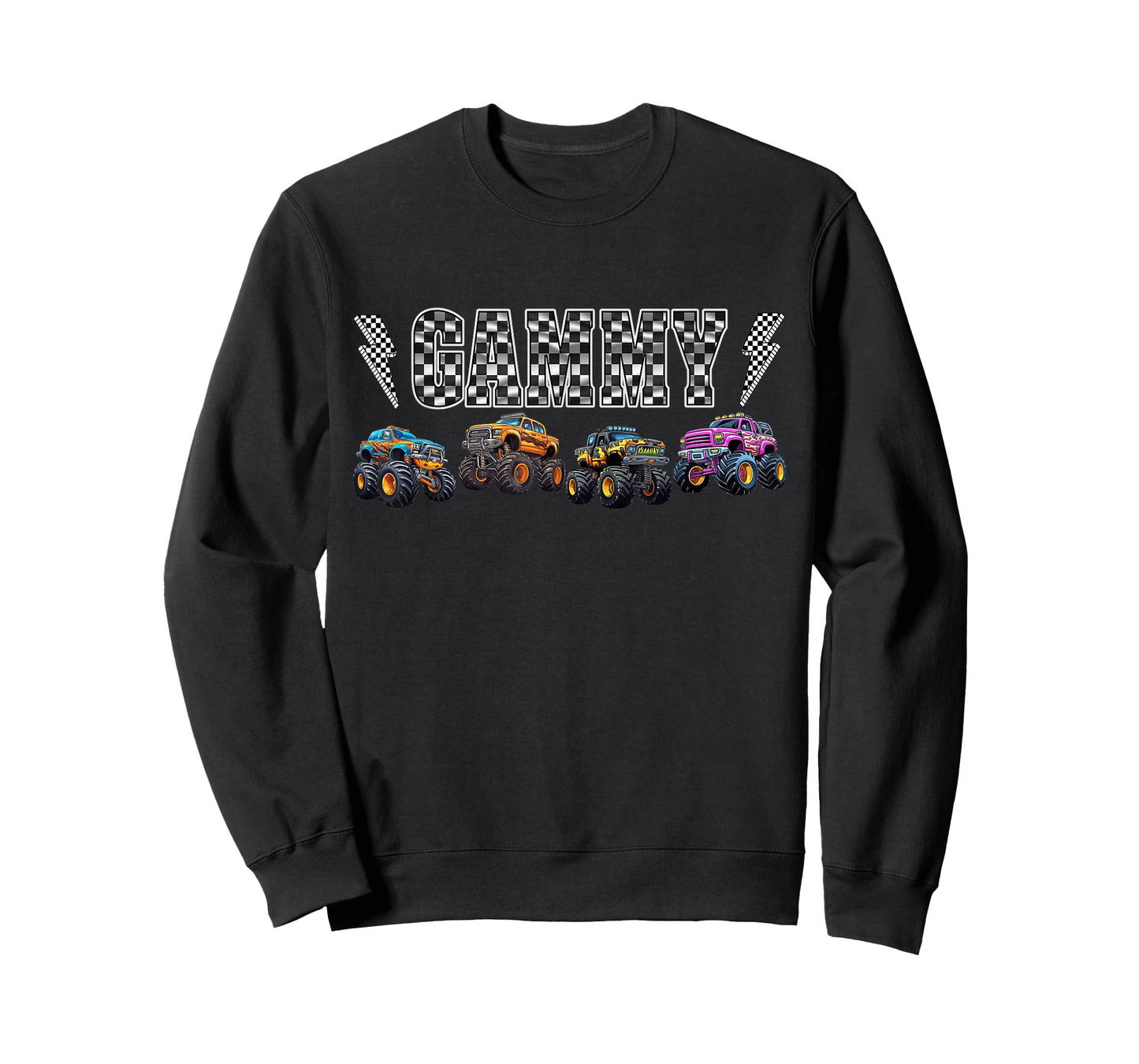 Gammy Retro Monster Truck Family Crew Birthday Matching T-Shirt