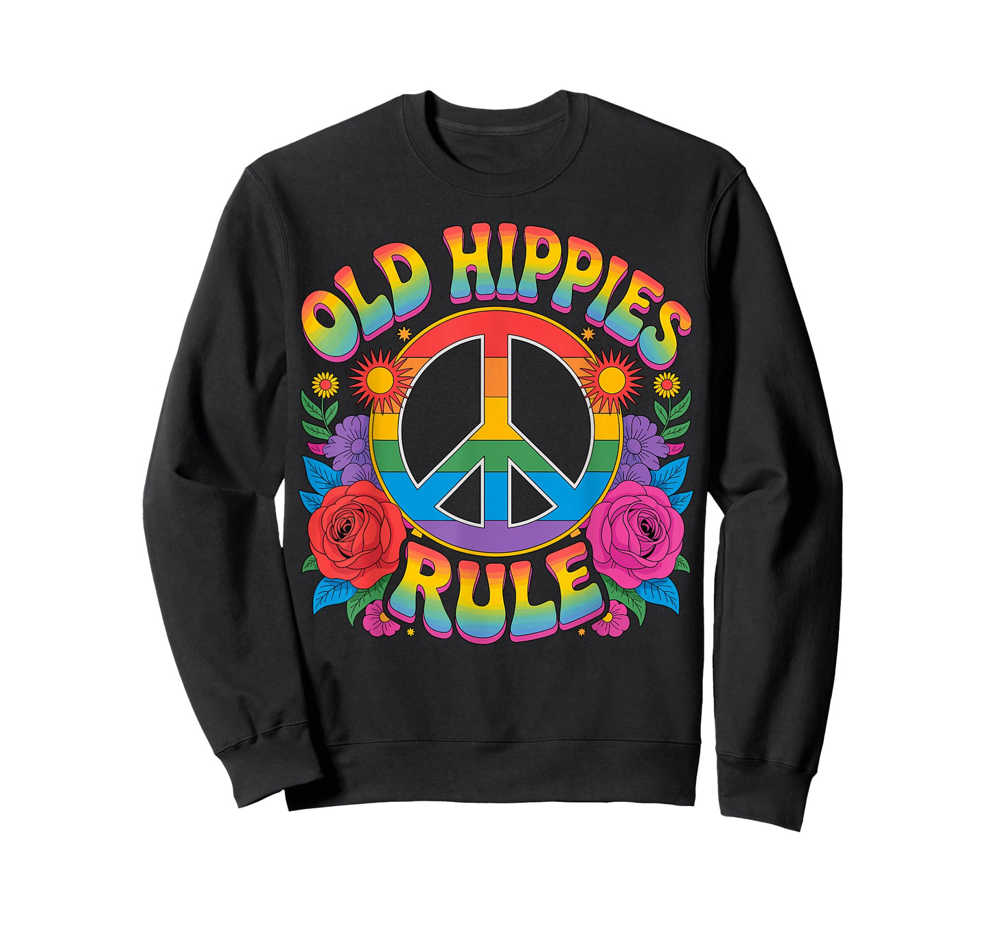Old Hippies Rule Retro Party Hippie T-Shirt