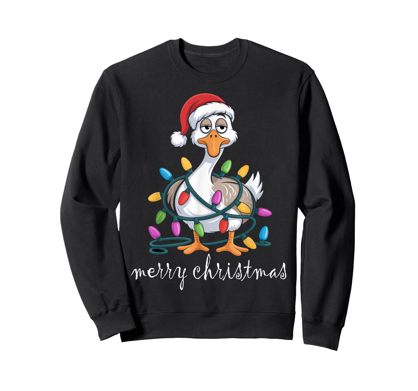 Funny Tired Goose Christmas Lights Silly Holiday Funny Goose T-Shirt