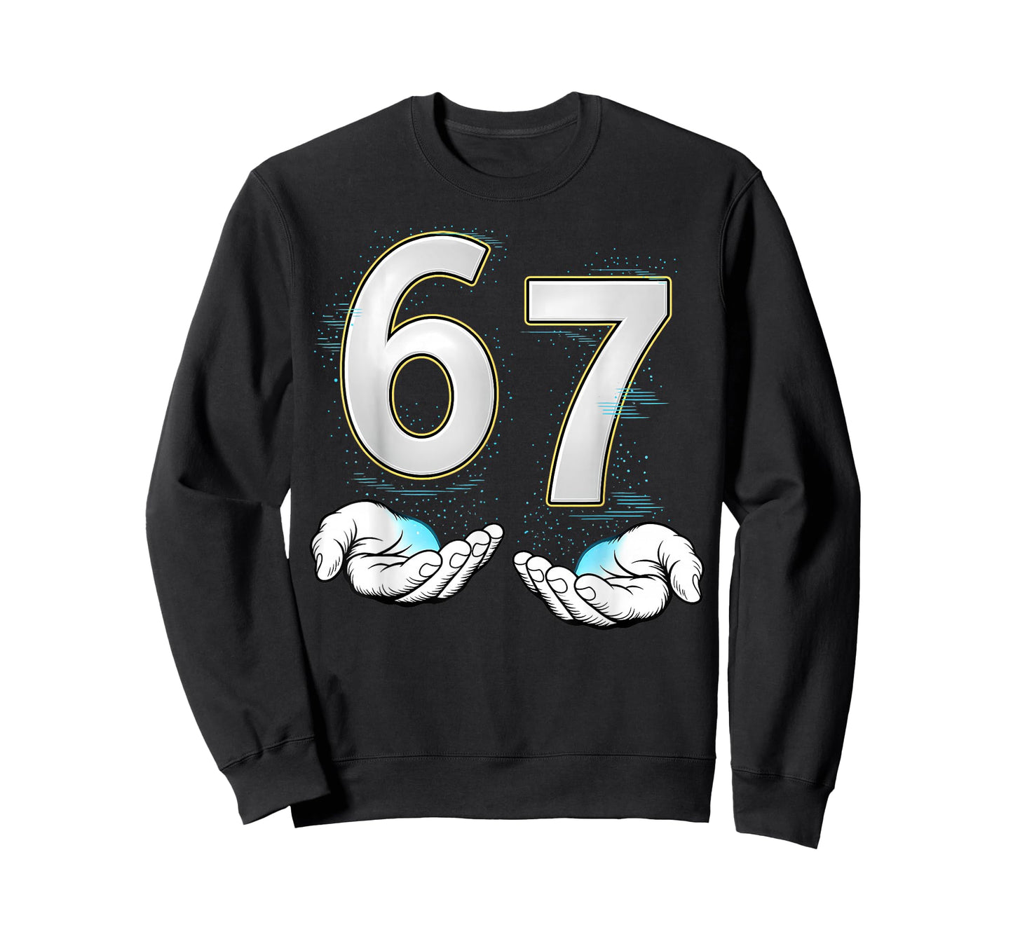 Funny Six Seven 6 7 Meme Gen Alpha Slang 6 7 Hands Boys Men T-Shirt