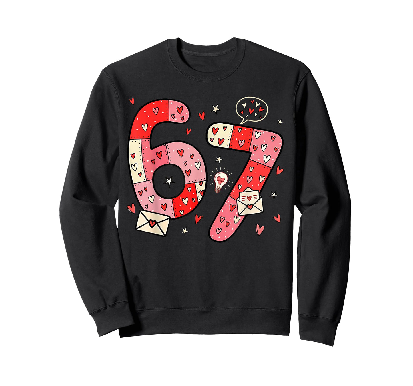 Six Seven 67 Meme Cool Valentine’s for Teens Boys Girls Kids T-Shirt