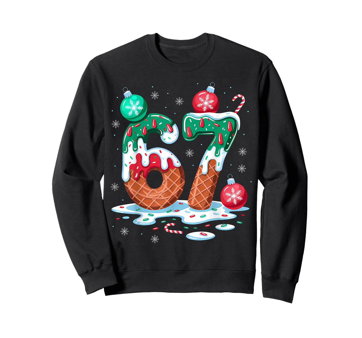 Christmas 67 Ice Cream Drip Meme Six Seven for Everyone T-Shirt