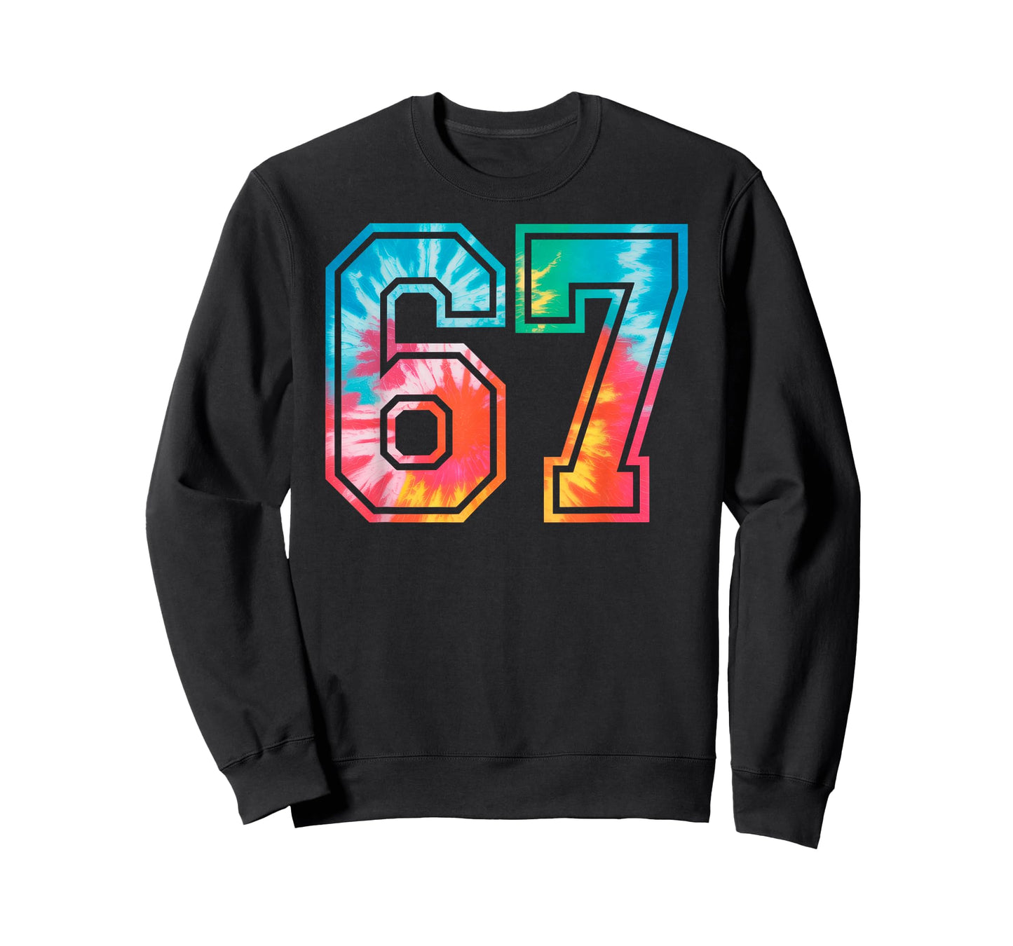 67 Number Meme Funny Six Seven Tie Dye Gen Alpha Slang T-Shirt