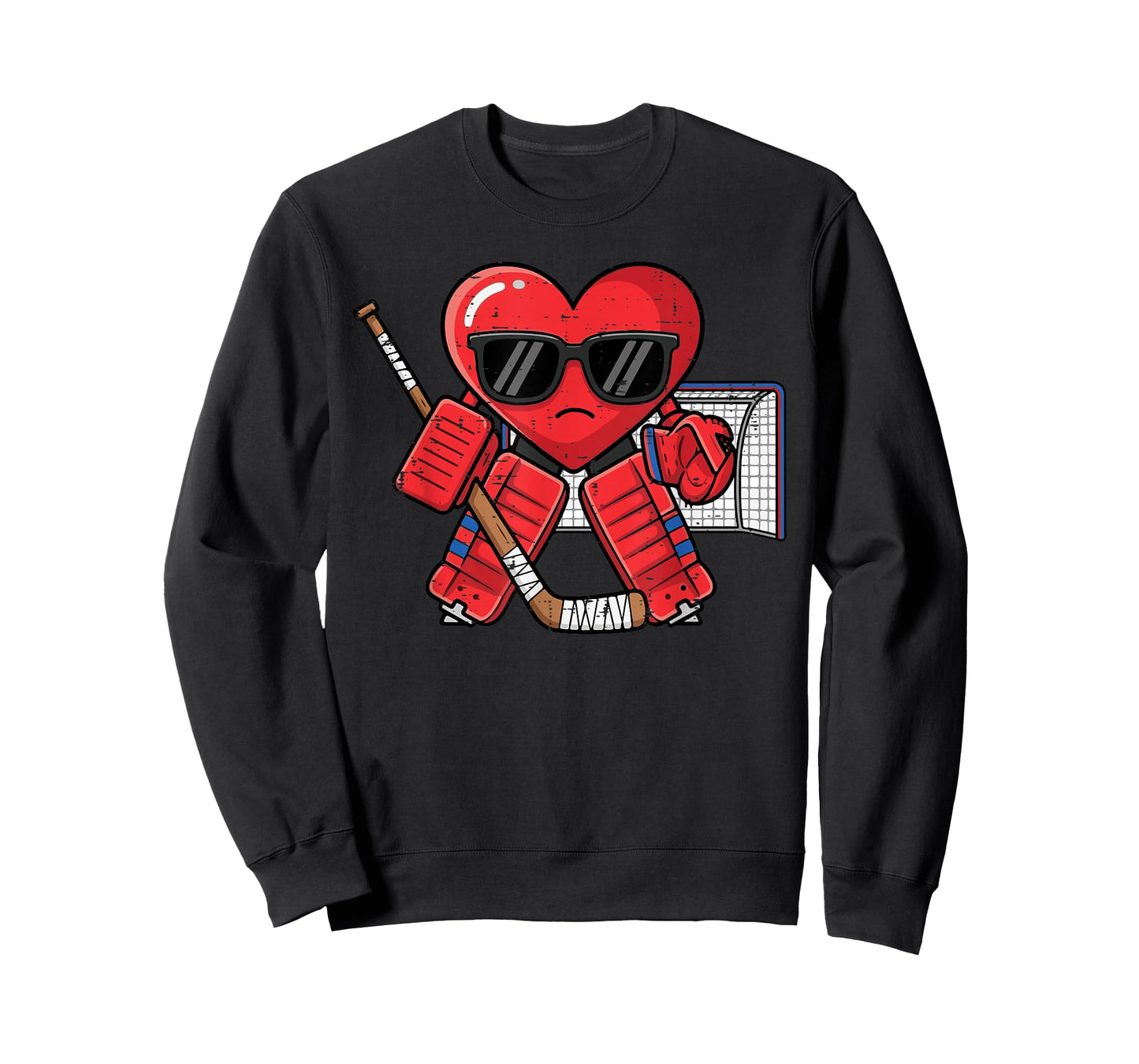 Valentines Day Heart Ice Hockey Goalie Men Boys Kids T-Shirt
