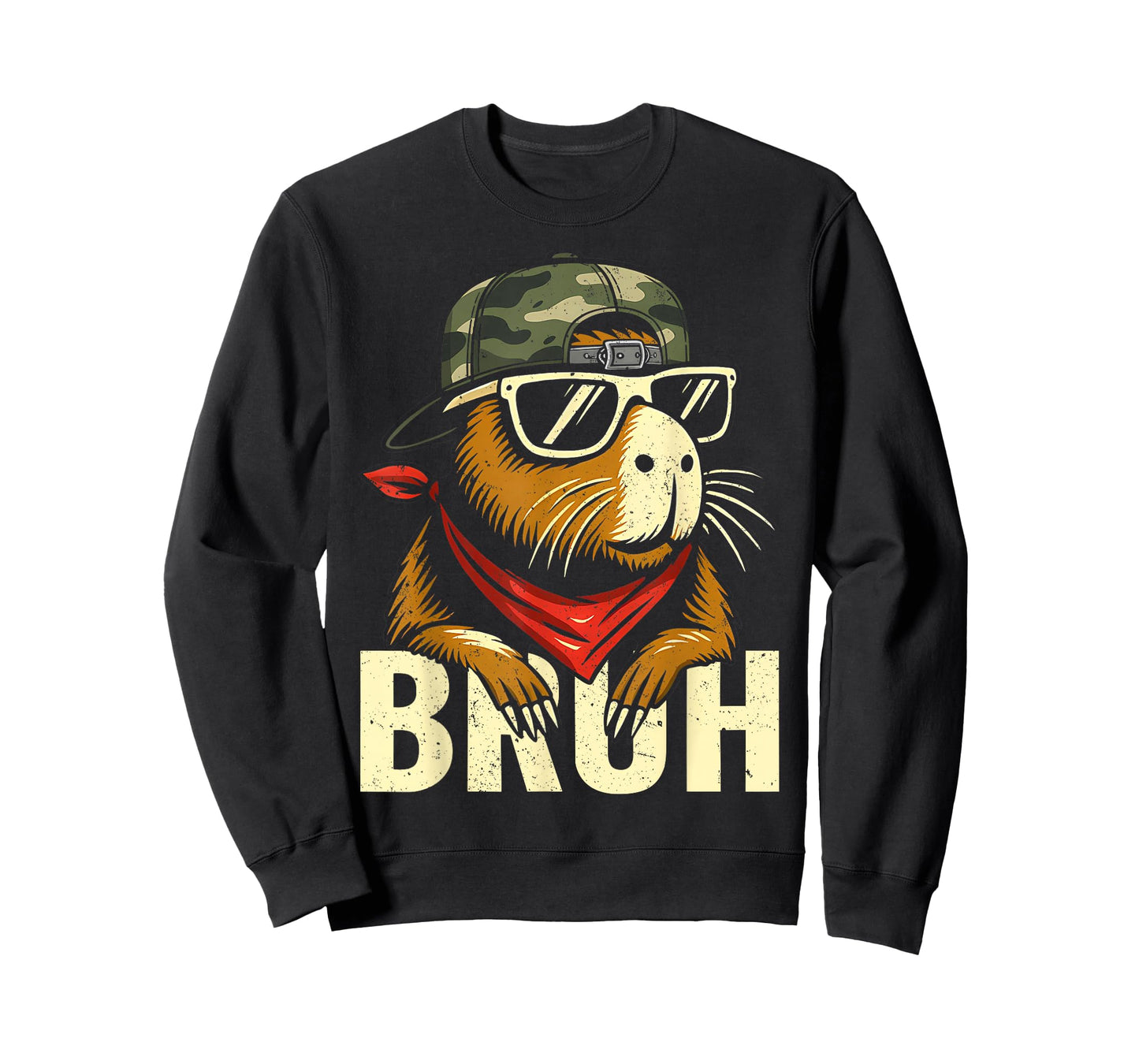 Cool Capy Bruh for Teens Boys Girls Men Women Meme Graphic T-Shirt