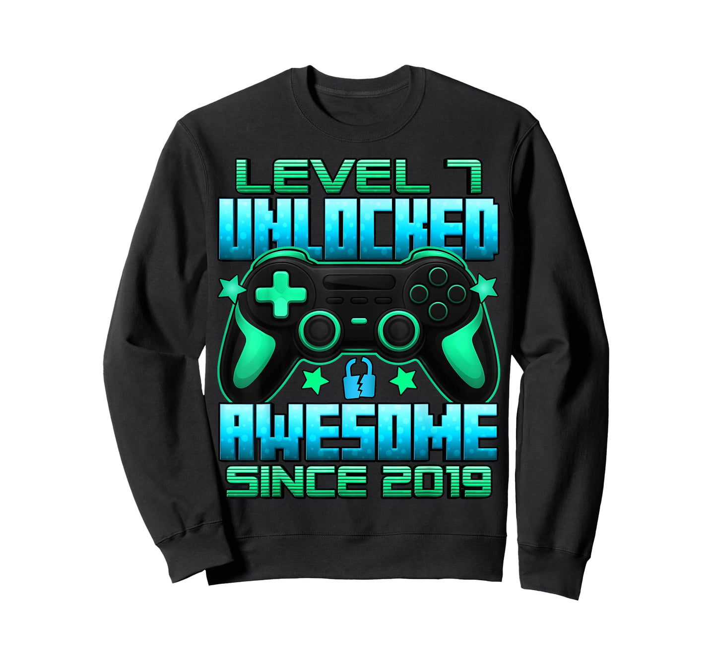Level 7 Unlocked 7 Year Old Gifts for Boys 7th Birthday Boy T-Shirt