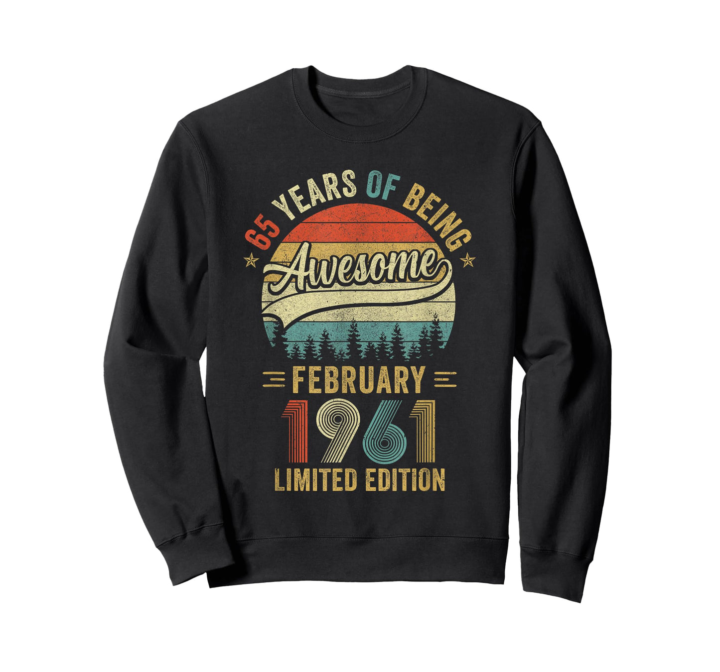 Vintage February 1961 Old 65Th Birthday Men Women T-Shirt