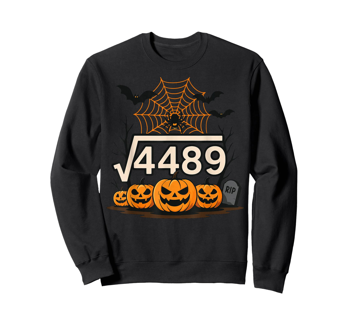 Funny Halloween Square Root 4489 67 Meme Math Teacher 6 7 T-Shirt