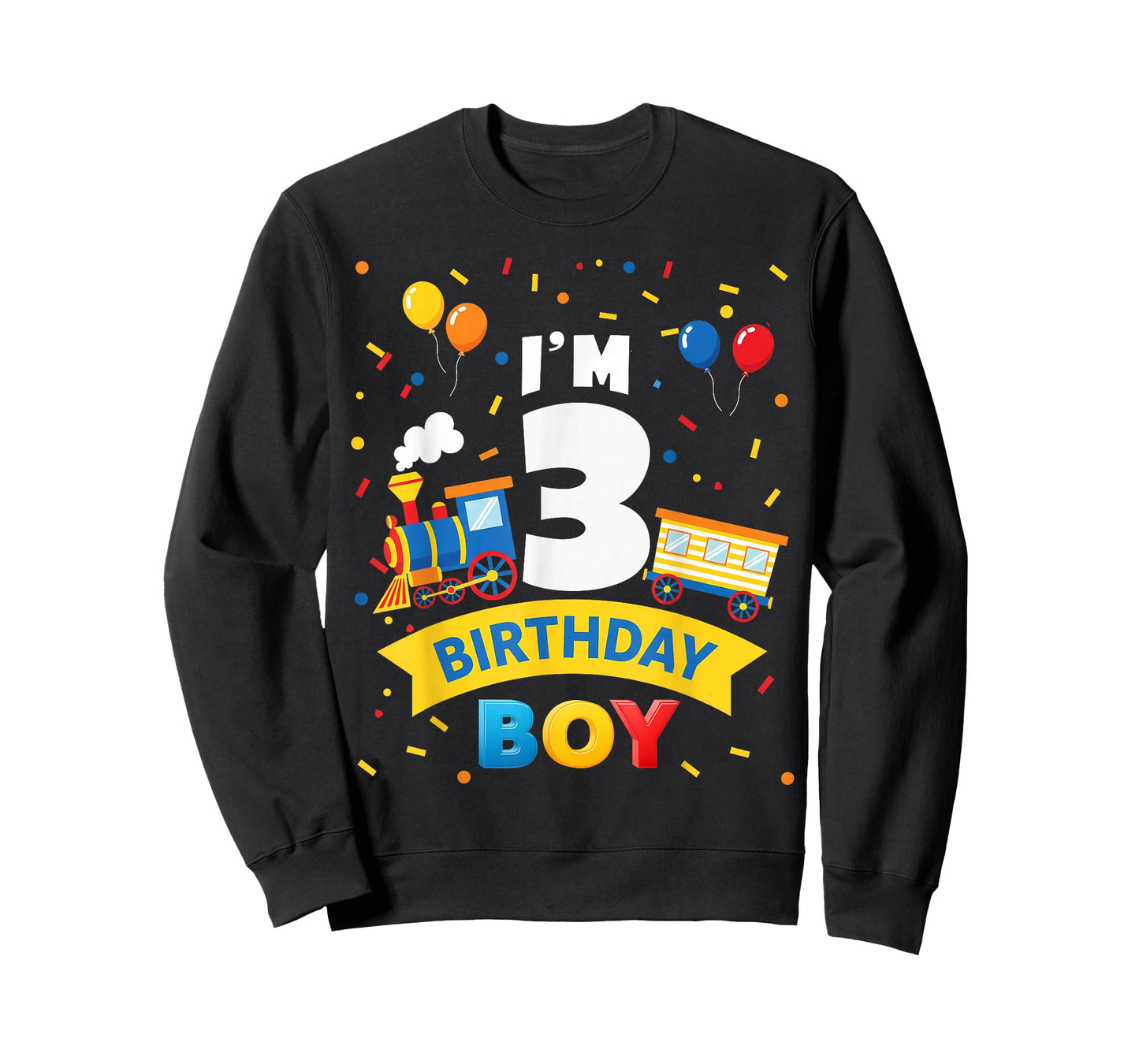 Kids 3rd Birthday Boy Train Three 3 Year Old Birthday Boys T-Shirt