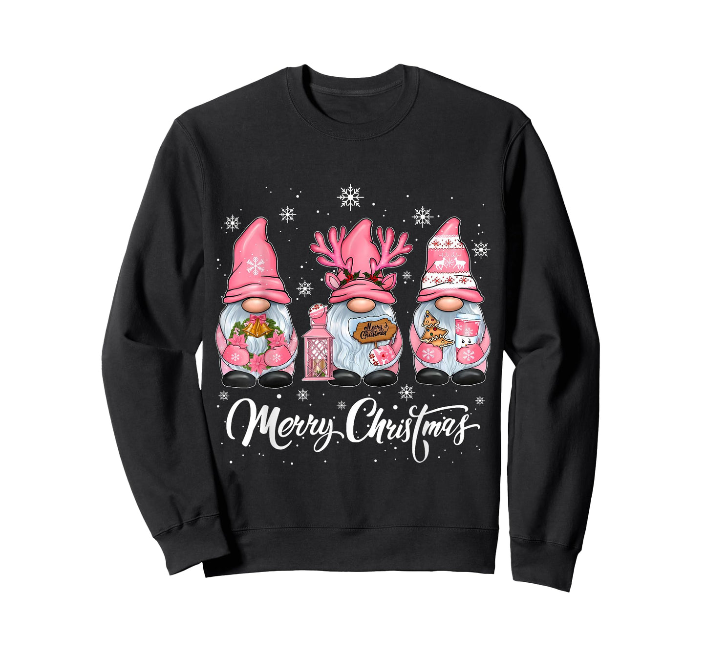 Cute Gnomes Merry Christmas Light Family Gnome Xmas Matching T-Shirt