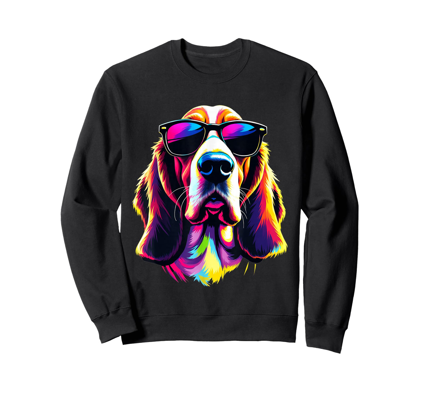 Basset Hound with Sunglasses Pop Art Funny Basset Hound T-Shirt