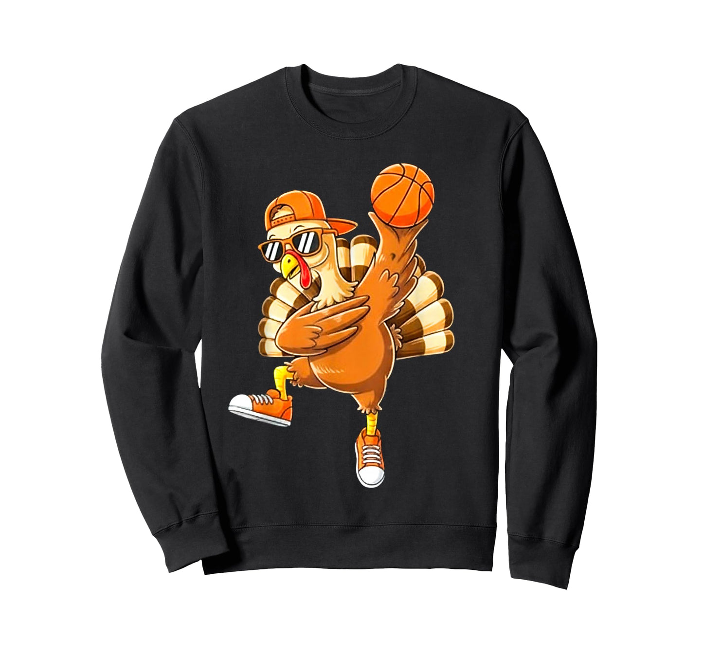Funny Turkey Basketball Thanksgiving Sport Humor Men Boy Kid T-Shirt