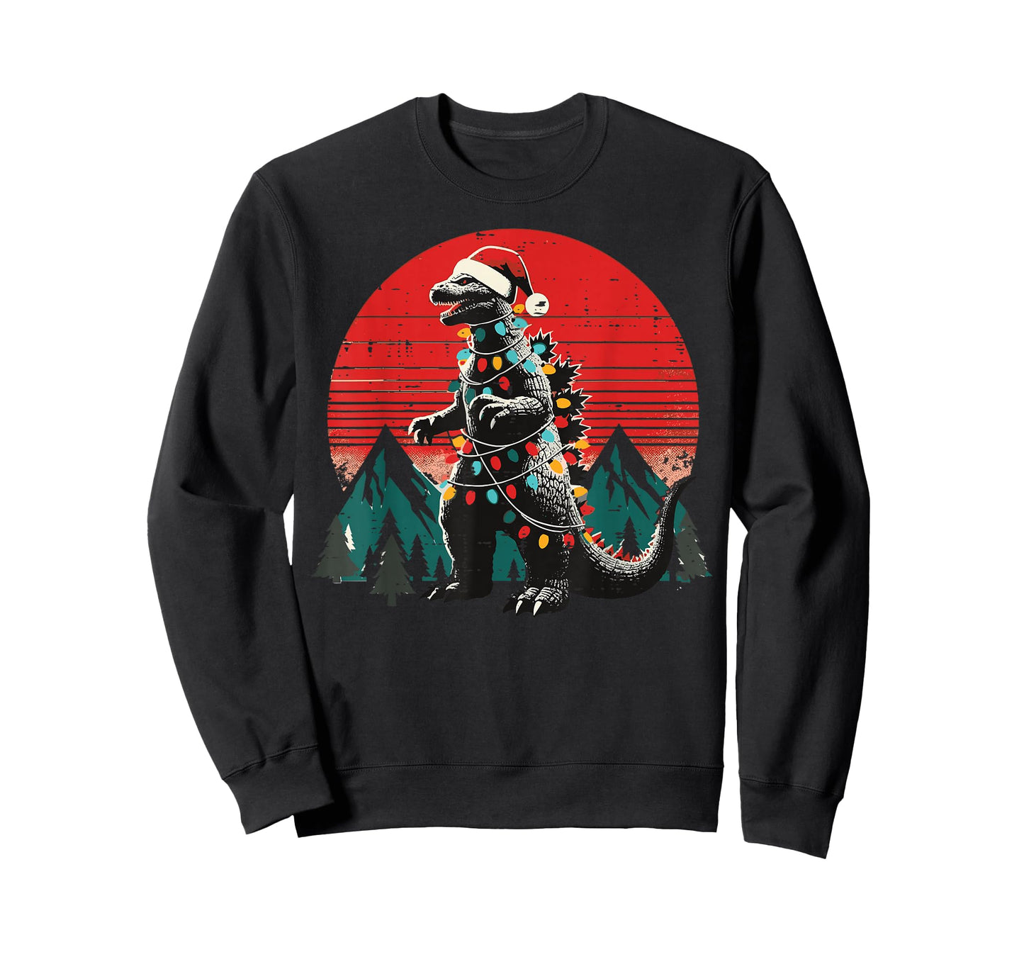 Japanese Monster Christmas Lights Kaiju Xmas Men Women Kids T-Shirt