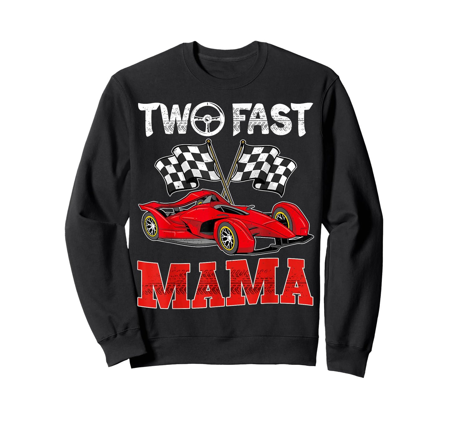 Two Fast Mama Pit Crew Racing Car Family Birthday T-Shirt