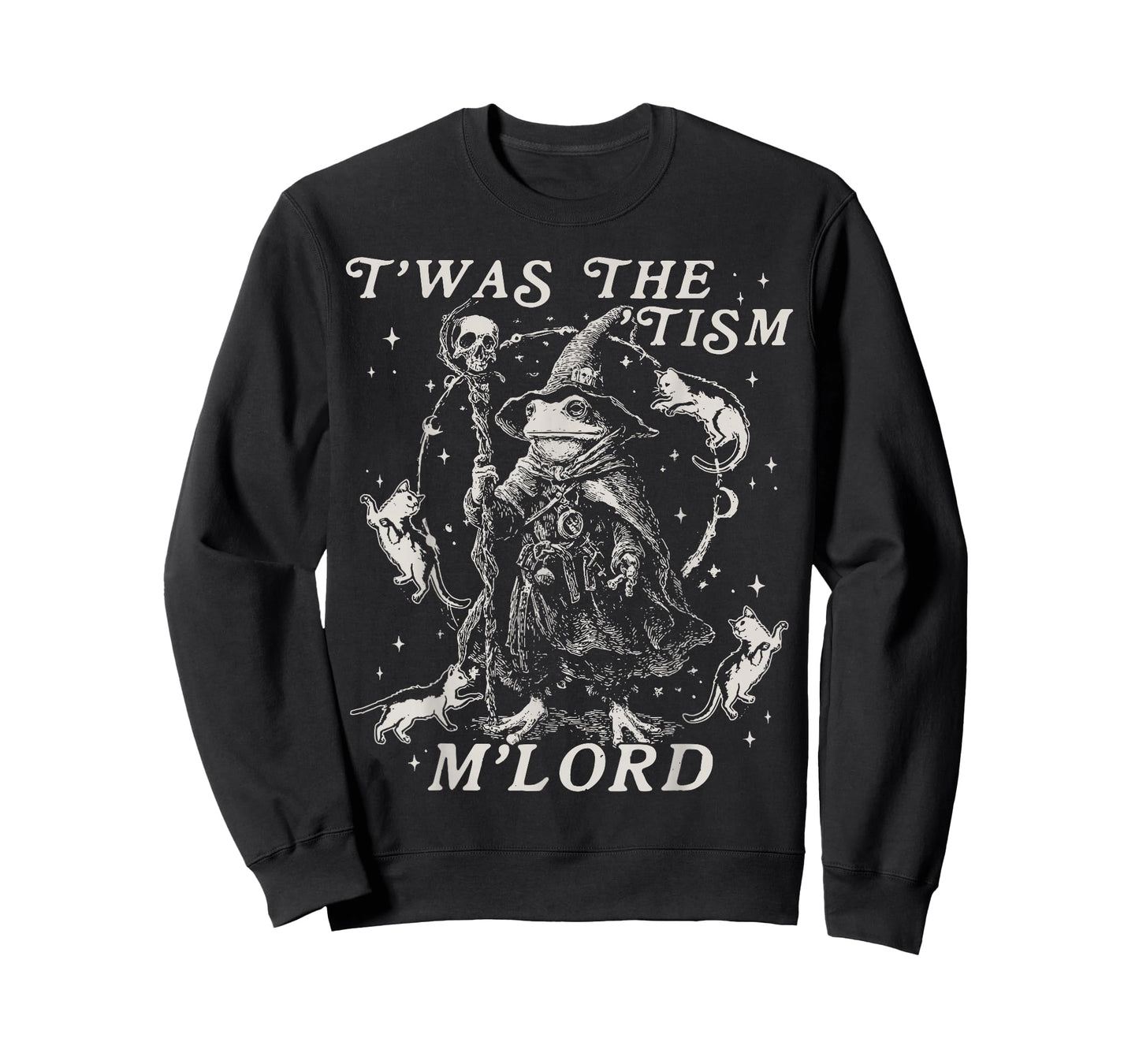 Funny Meme TWAS The Tism M Lord Autism Frog Graphic Tee T-Shirt